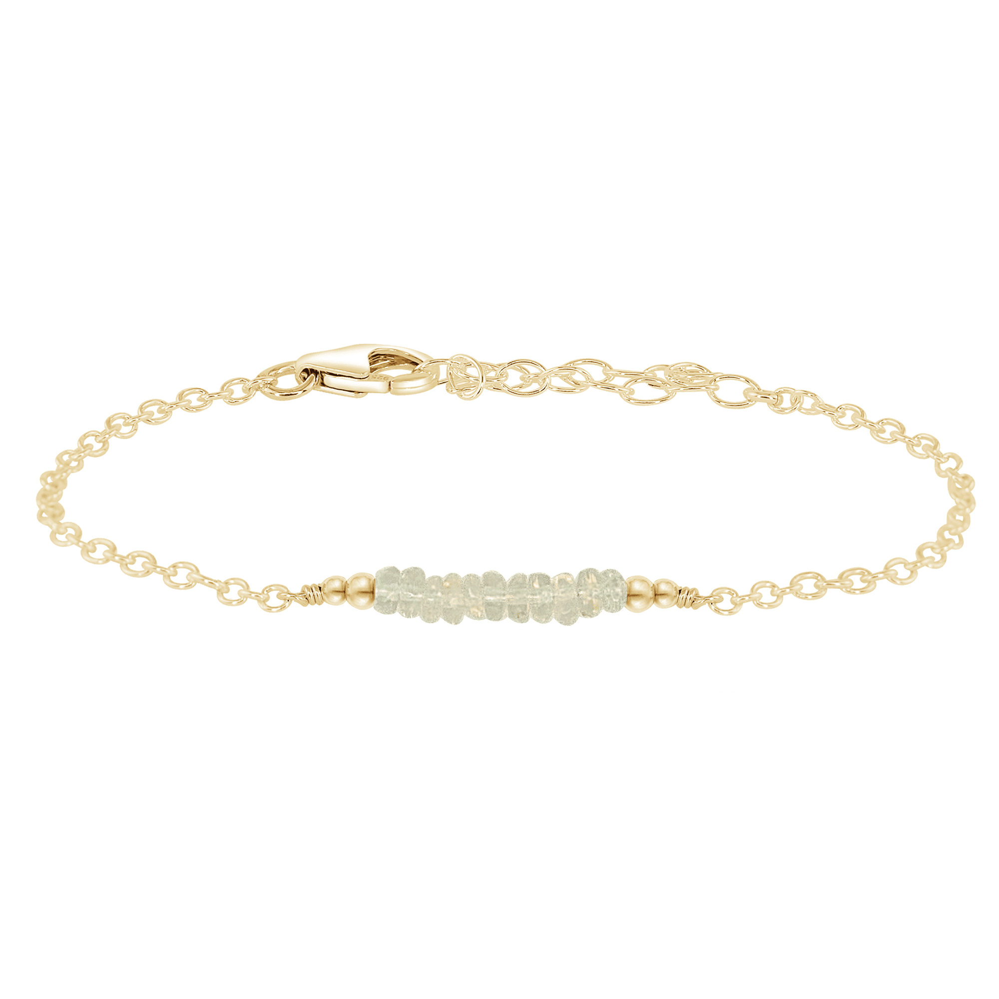 Sparkling Ethiopian Opal Gemstone Faceted Bead Bar Bracelet for Women - Handmade Adjustable Wrap Bracelet for Boho Chic, Yoga & Meditation Jewelry