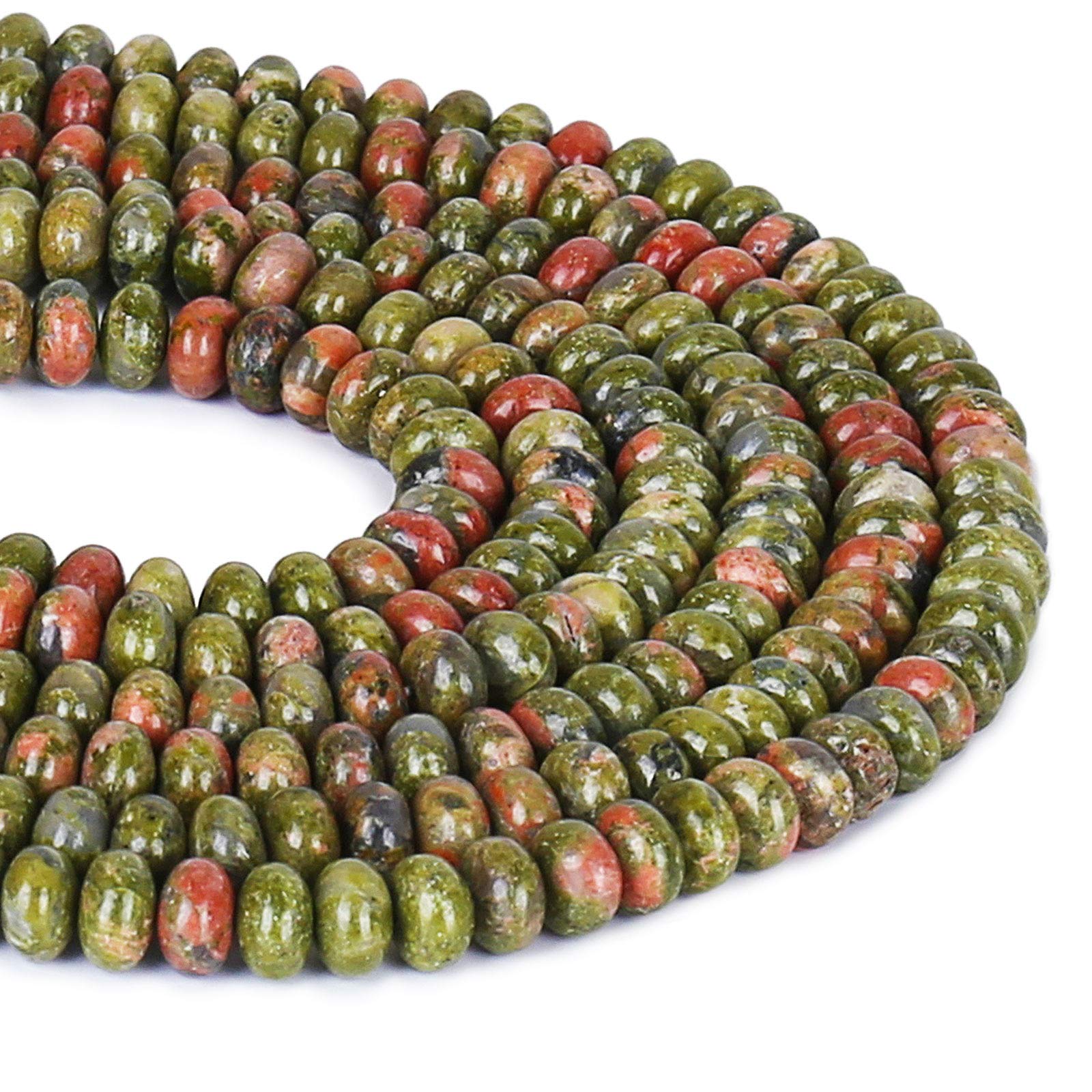 ICAI 5x8mm Natural Kambaba Jasper Beads - Rondelle Spacer Loose Beads for Jewelry Making, DIY Crafts, Bracelets & Necklaces (1 Strand, 15