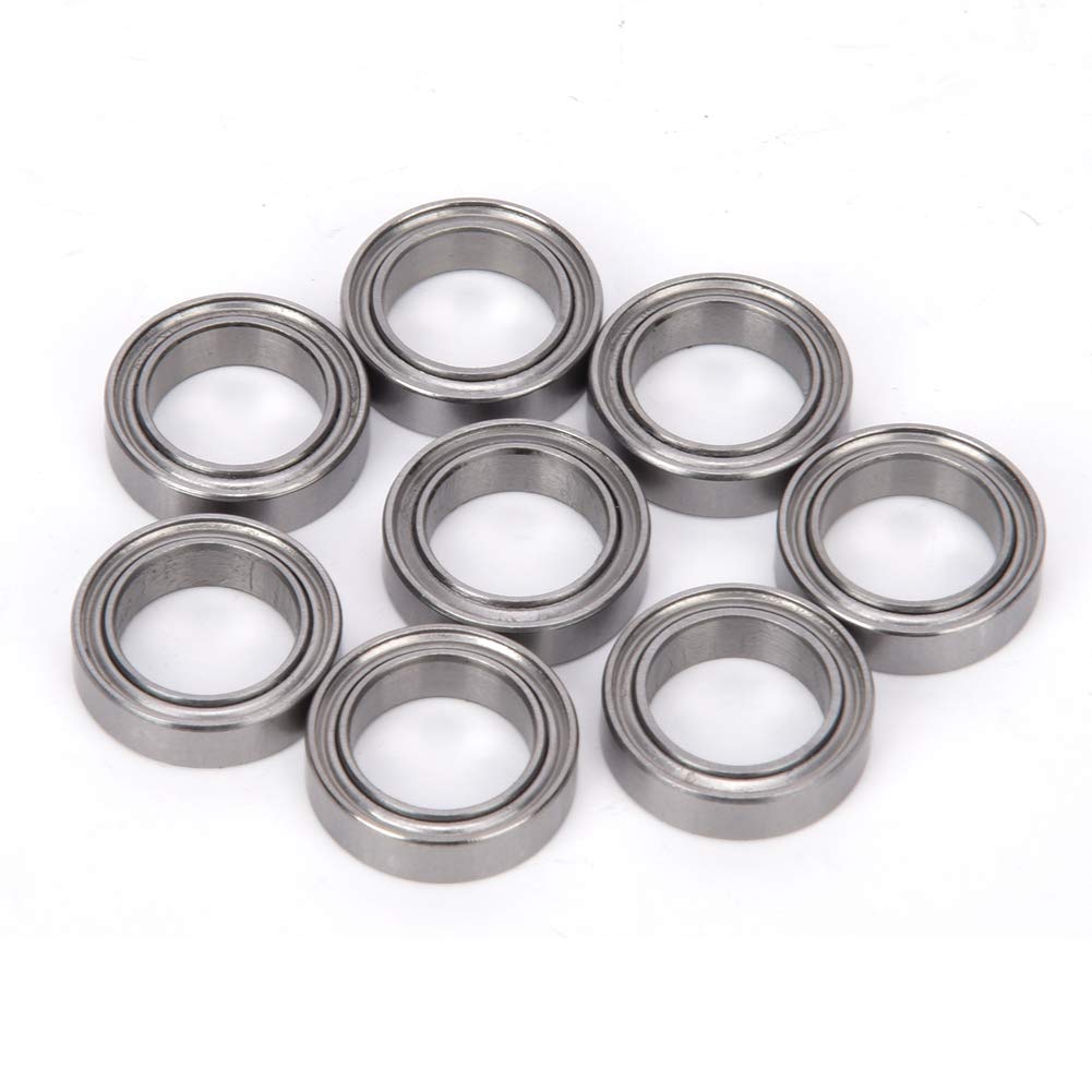 Dilwe RC Ball Bearings, 8-Piece Silver Ball Bearing Set for 1/10 Scale ECX 2WD RC Hobby Cars - Upgrade Parts for RC Car Models - Perfect for Racing, Drifting & Off-Road RC Vehicles
