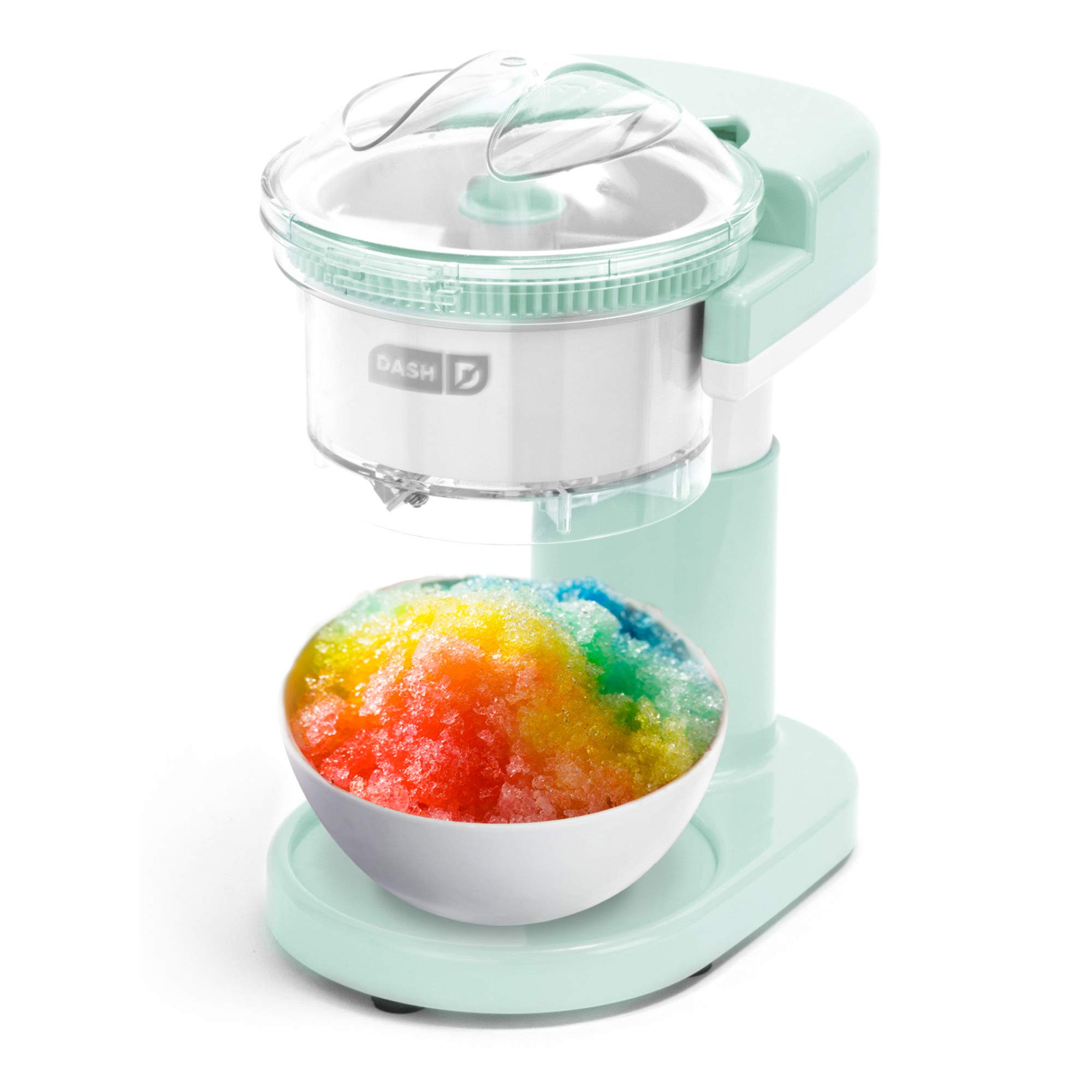 DASH Shaved Ice Maker & Slushie Machine with Stainless Steel Blades - Perfect for Snow Cones, Margaritas, Frozen Cocktails & Healthy Snacks - Sugar-Free, Organic Flavors for Kids & Adults (Aqua) - Great for Parties, Summer Treats & Family Gatherings
