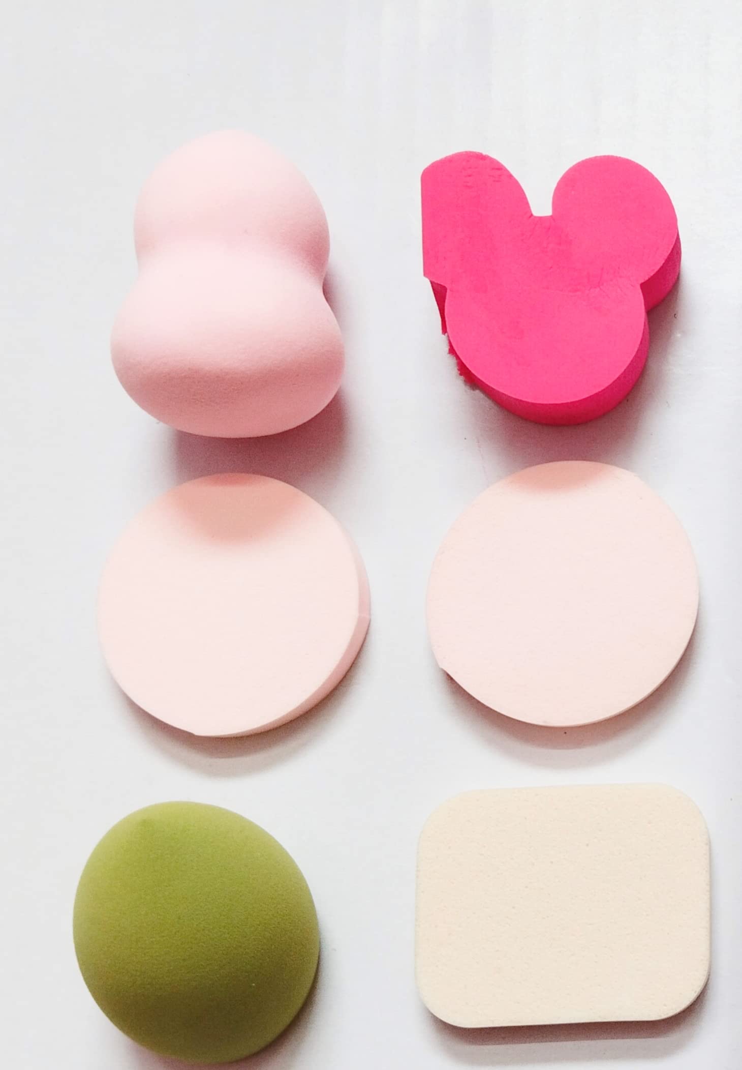 6-in-1 Multicolor Beauty Blender Sponge - Makeup Powder Puff for Flawless Foundation & Contouring | Perfect for Professional Makeup Artists & Home Beauty Routines