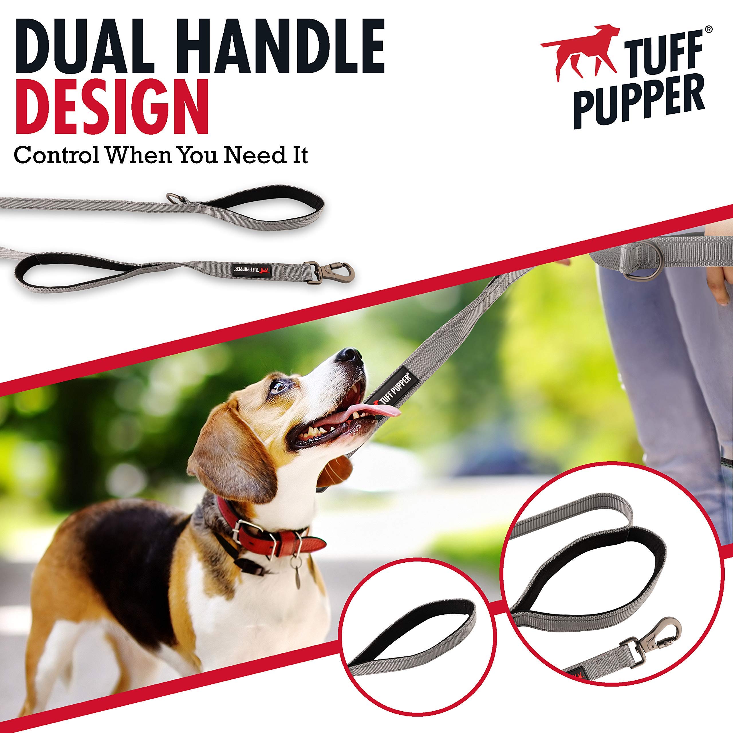 Tuff Pupper Avail Heavy Duty Dog Leash and Collar Set (19-23