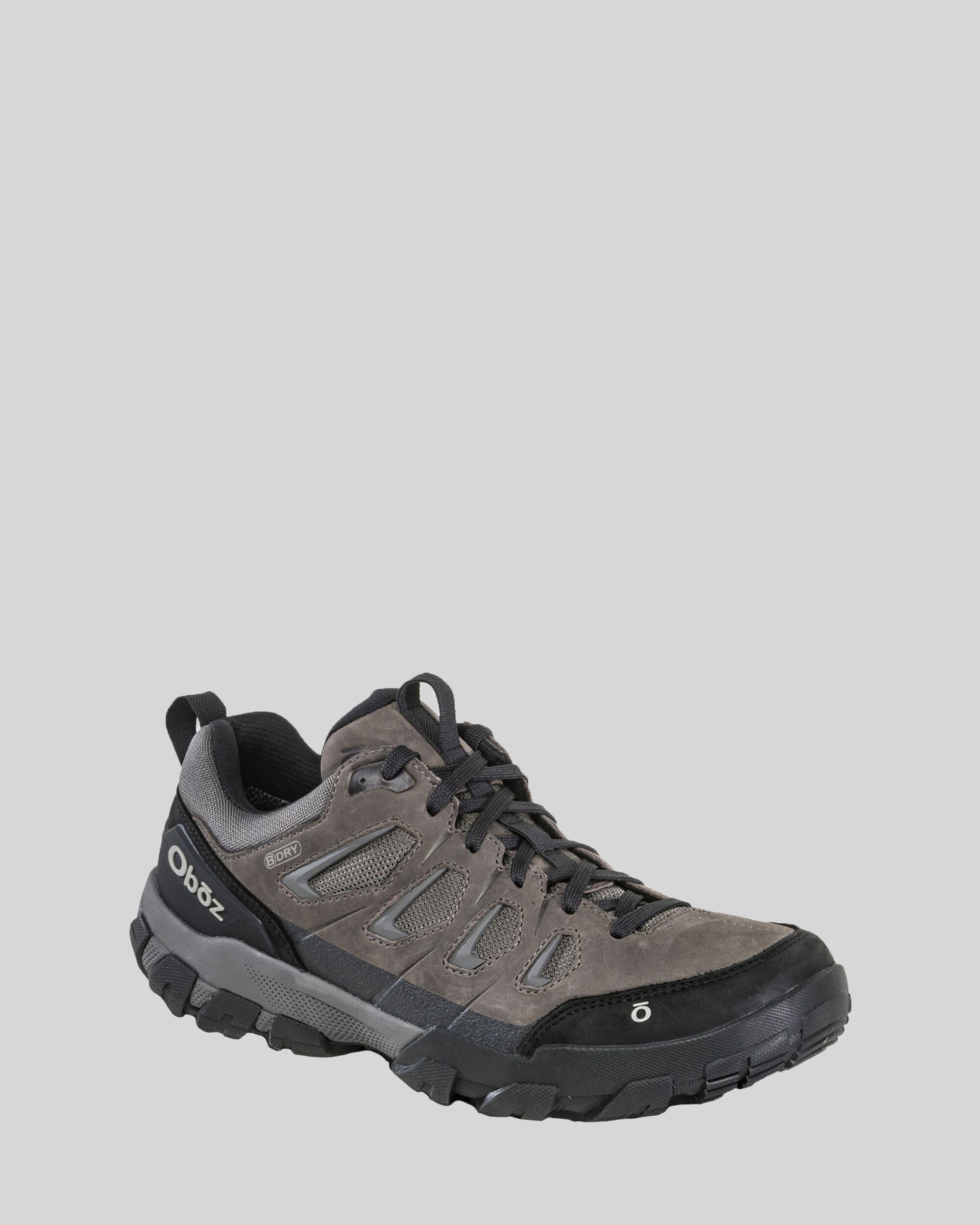 Oboz Sawtooth X Low Waterproof Hiking Shoes for Men - Wide Width Charcoal - Lightweight Trail Shoes for Outdoor Adventures & Mountain Trekking