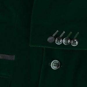Cavani Rosa Forest Green Slim Fit Velvet Blazer Jacket for Women - Elegant Formal Wear for Office, Parties & Special Occasions