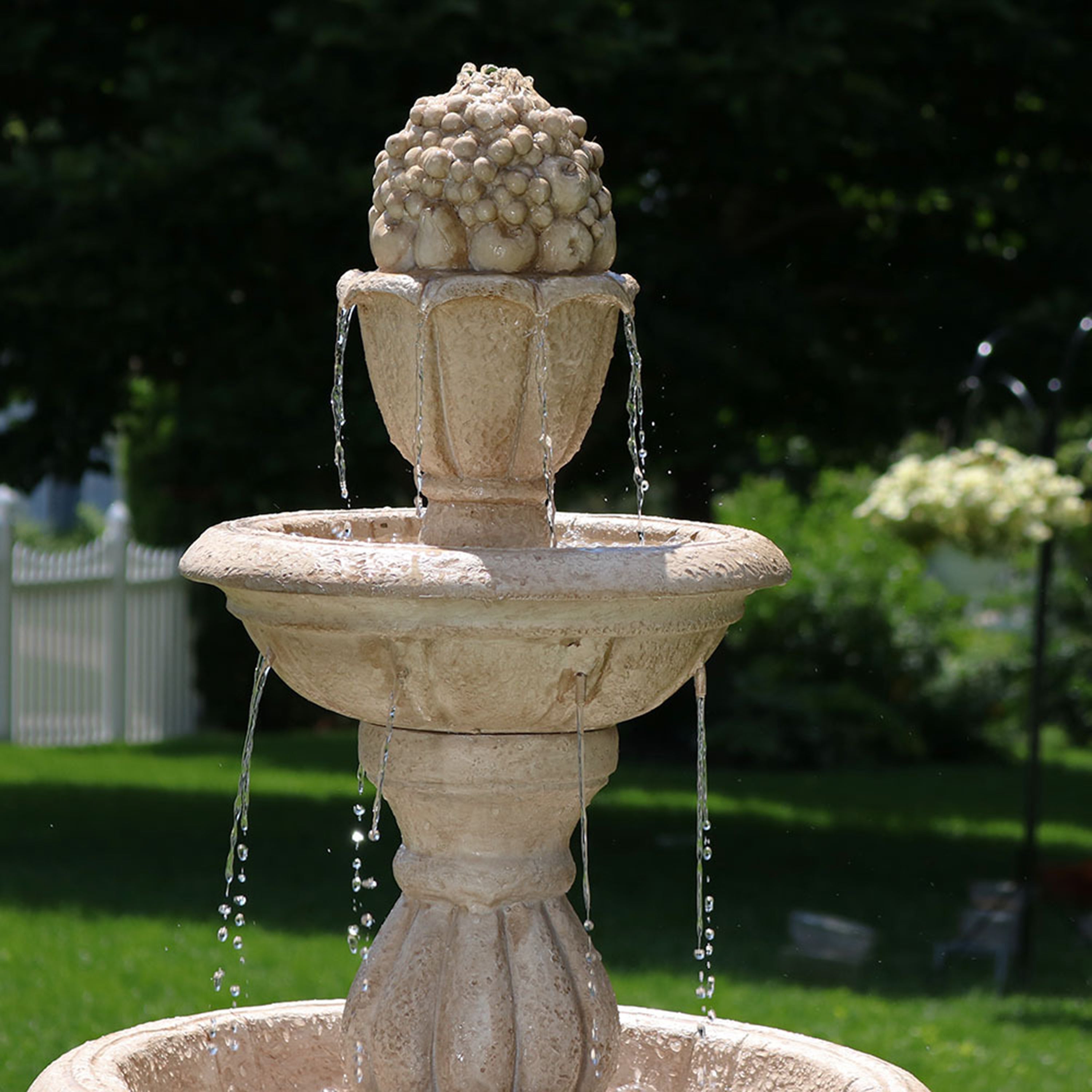 Sunnydaze 3-Tier Cornucopia Outdoor Water Fountain - 61
