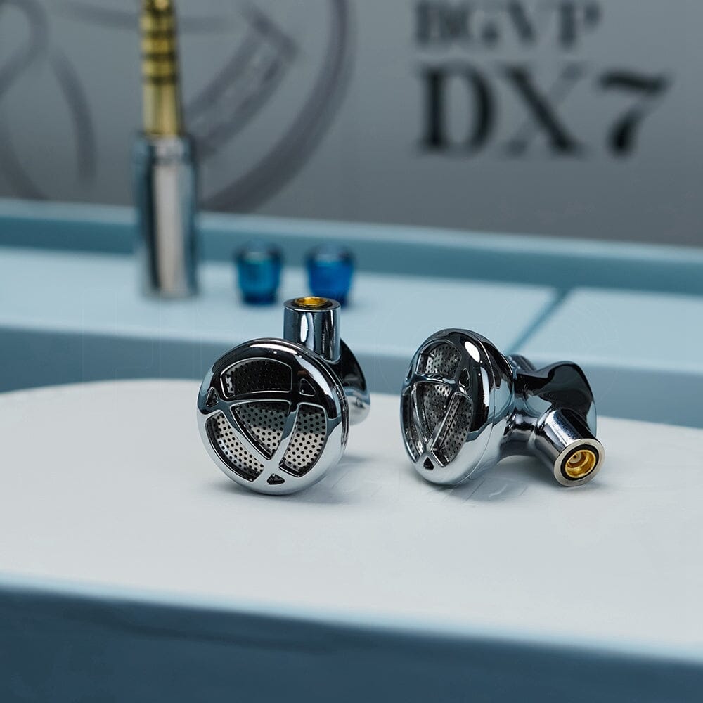 BGVP DX7 Flagship Tunable Flat Head Earbuds - High Fidelity Sound, Detachable Cable, Comfort Fit - Perfect for Audiophiles, Commuting & Workout Sessions