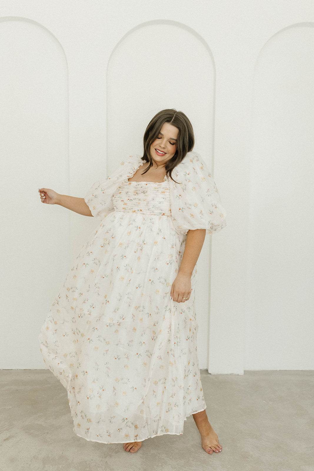 Melody Maxi Dress with Pleats & Bow Detail - Yellow Rose Floral Print | Bump Friendly Maternity Dress | Inclusive Sizing S-3XL | Perfect for Weddings, Baby Showers & Summer Vacations