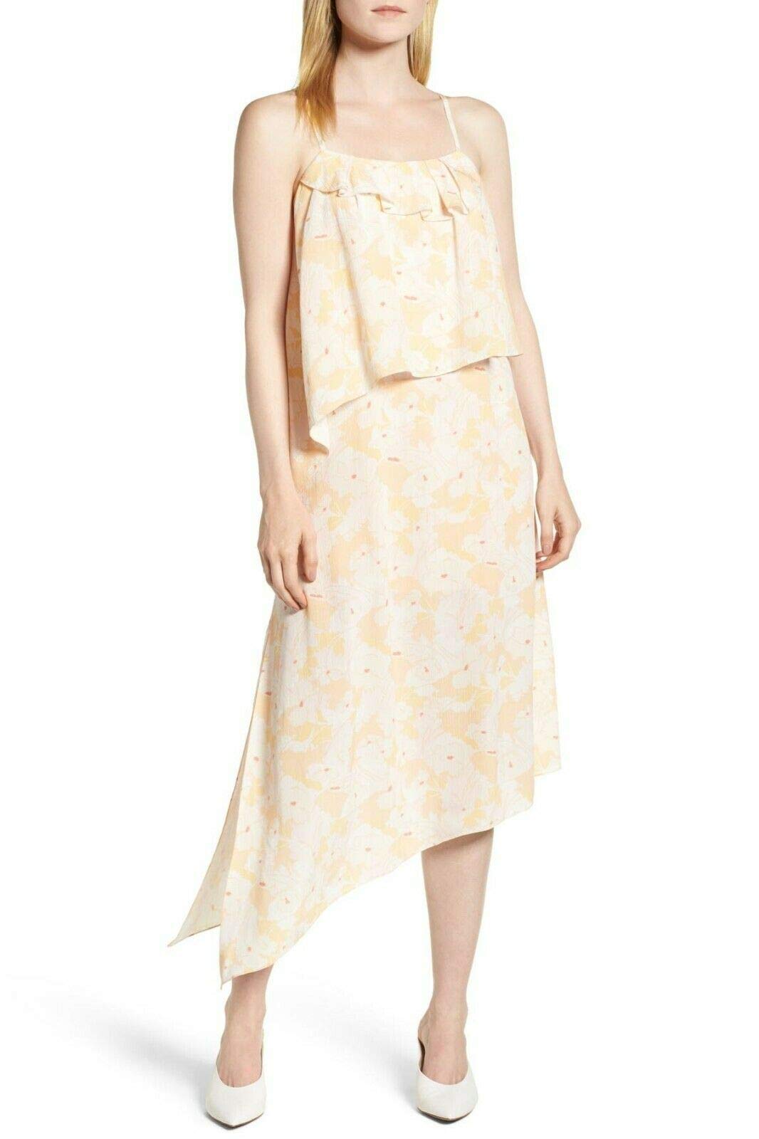 Elegant Asymmetrical Floral Print Midi Dress for Women - Size 10 | Perfect for Summer Parties, Weddings & Date Nights