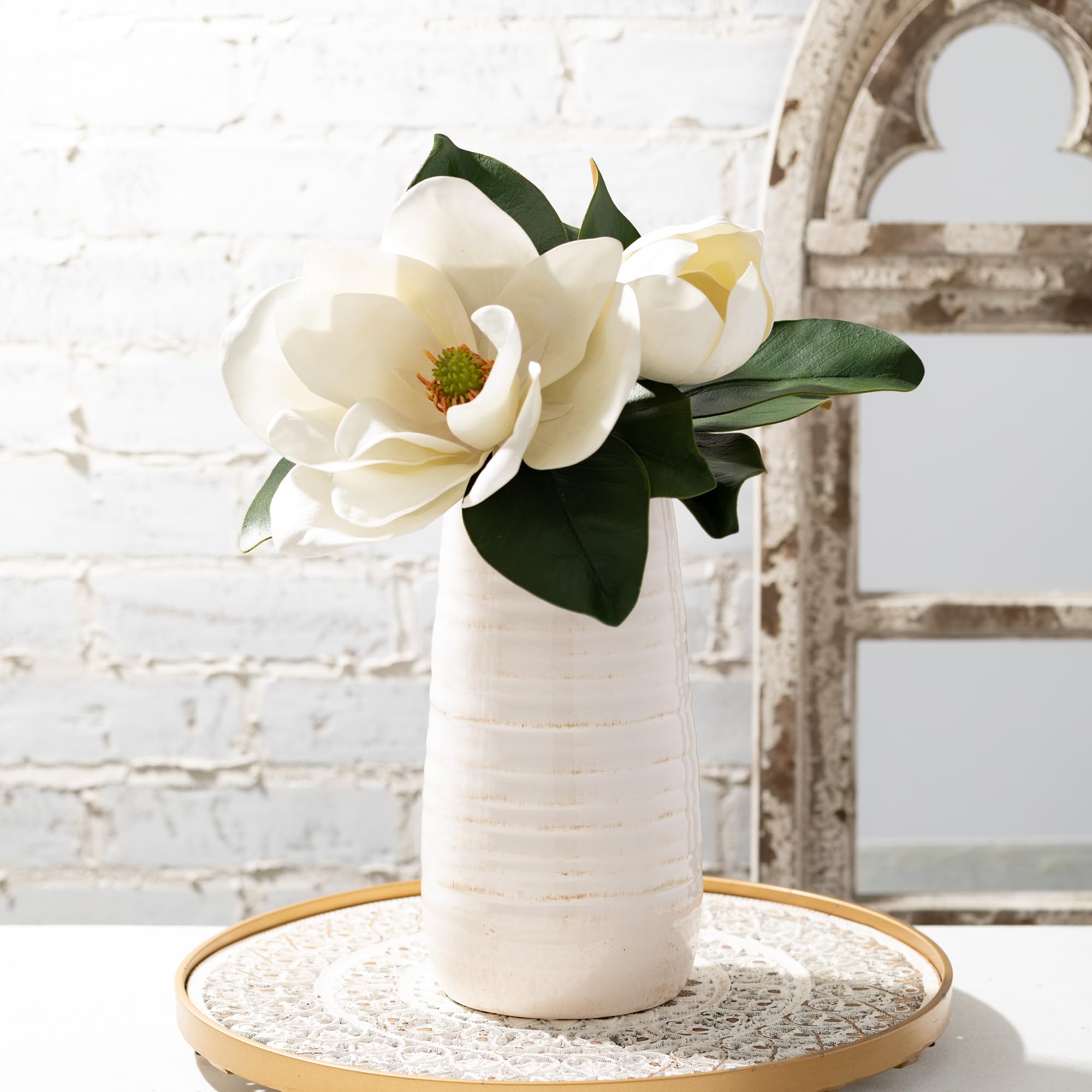 Sullivans Ceramic Boho Vase - Handcrafted Farmhouse Centerpiece for Wedding Reception, Living Room, Kitchen, Office, Bedroom & Bathroom Decor | Perfect for Boho Chic, Rustic & Modern Home Decor Styles