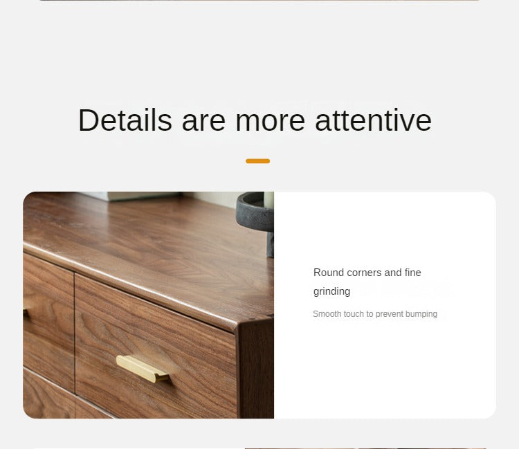 Solid Black Walnut Wood Dresser - 5-Drawer Chest for Bedroom & Living Room Storage | Handcrafted Hardwood Furniture for Home Organization & Decor