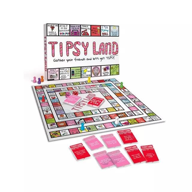 Fun Tipsy Land Drinking Board Game for Adults - Interactive Party Drinking Games for Social Gatherings & Game Nights