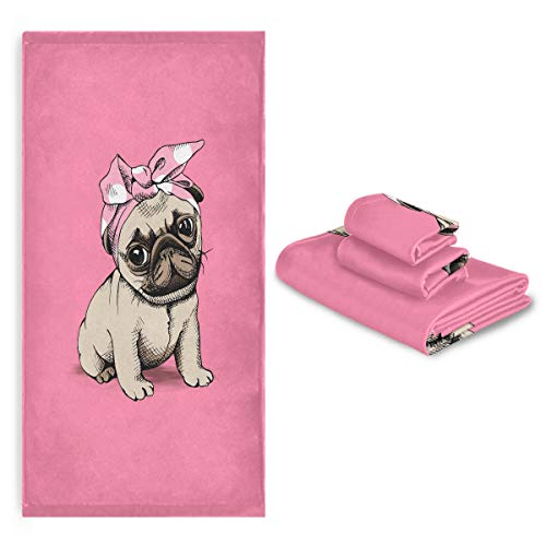Pink Headband Pug