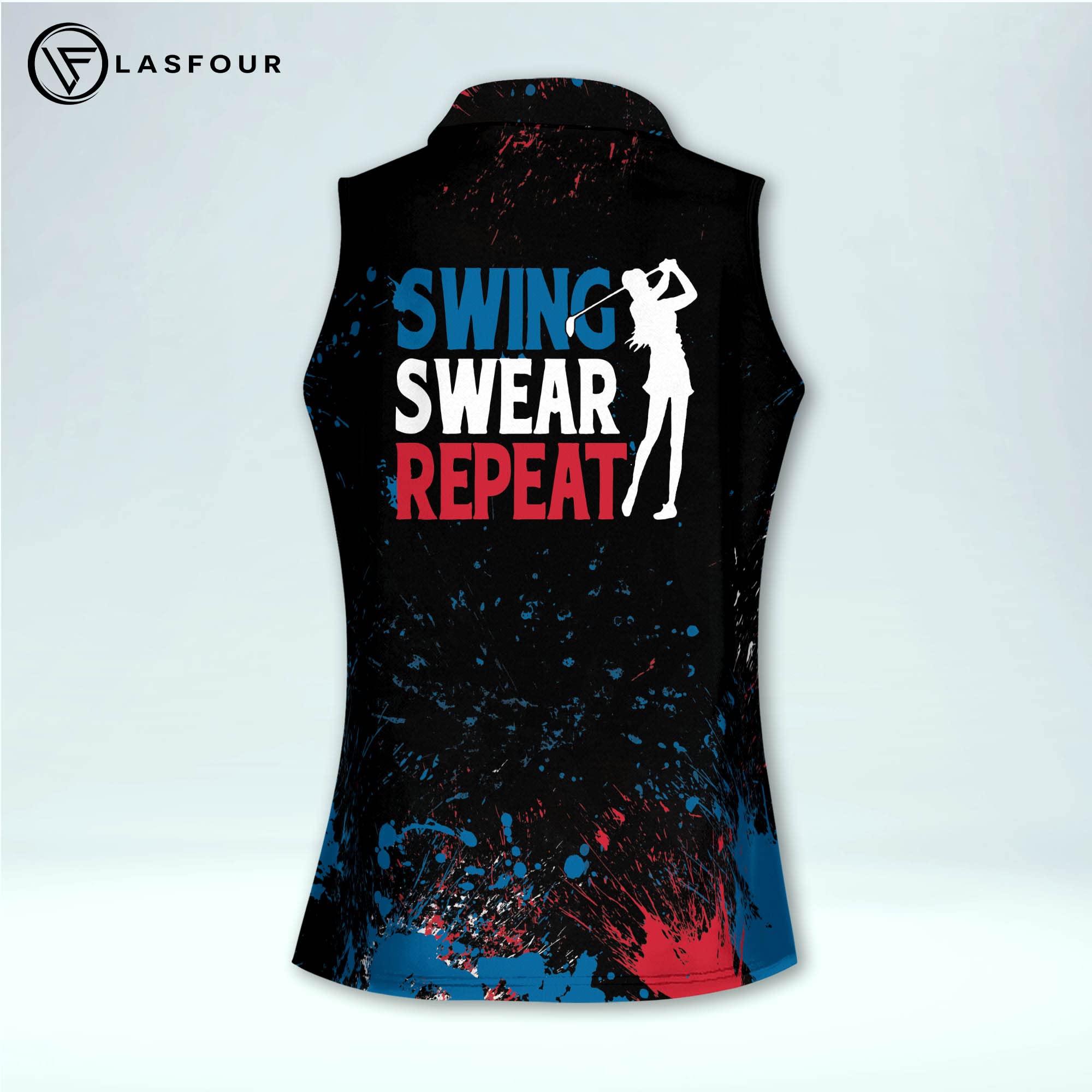 Custom Funny Sleeveless Golf Shirts for Women - Breathable Moisture-Wicking Ladies Golf Polo - Perfect for Summer Golf Outings & Casual Wear
