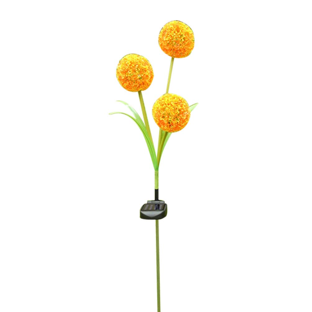 Uonlytech Solar Dandelion Lights Outdoor - 3 Pack Waterproof LED Solar Garden Lights for Patio, Lawn, Pathway Decoration | Weather-Resistant Solar-Powered Night Lights (Orange) - Perfect for Backyard, Wedding, Landscape Lighting