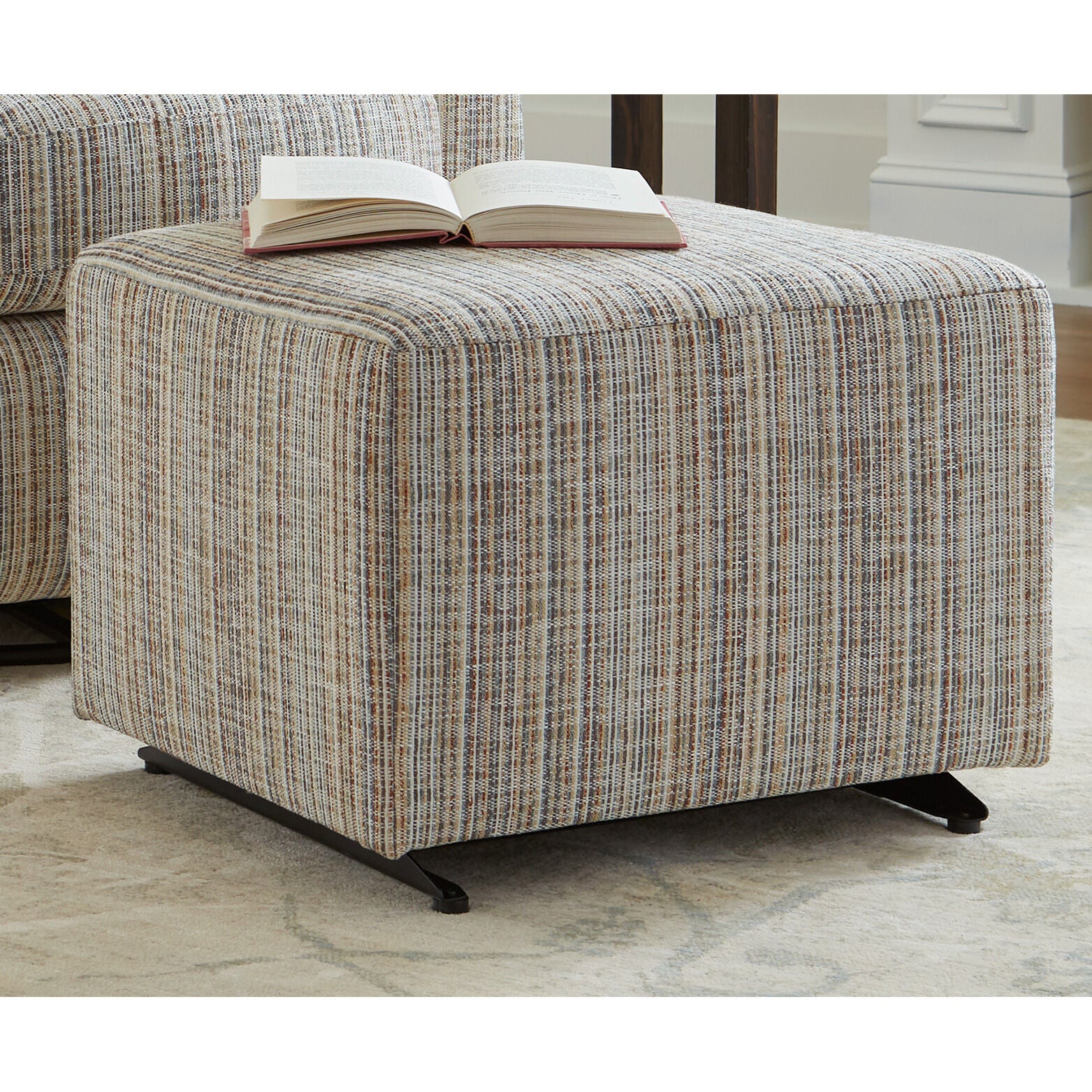 Gemily Glide Ottoman - Modern Storage Ottoman with Smooth Gliding Wheels, Perfect for Living Room, Bedroom, or Office - Extra Seating & Stylish Home Decor