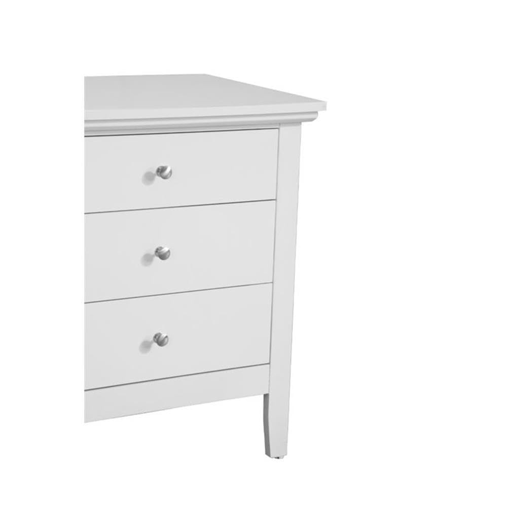 Home Square 2-Piece White Bedroom Set - 8-Drawer Dresser & 3-Drawer Nightstand - Modern Storage Solution for Master Bedroom or Guest Room