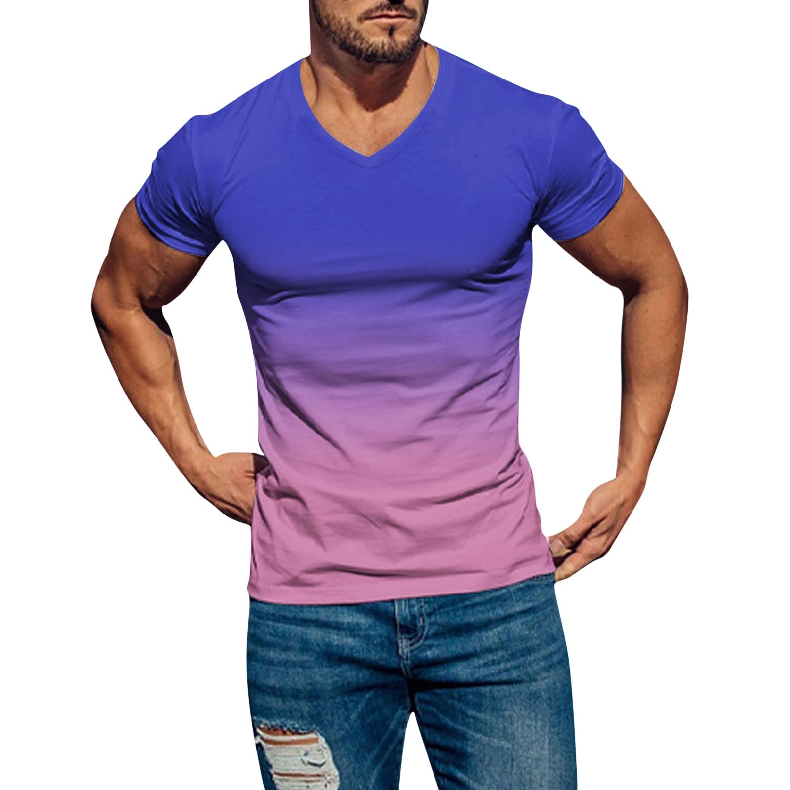 Men's Relaxed Fit Short Sleeve T-Shirt - Breathable Cotton Tee for Casual Wear | Gym, Workout & Everyday Comfort