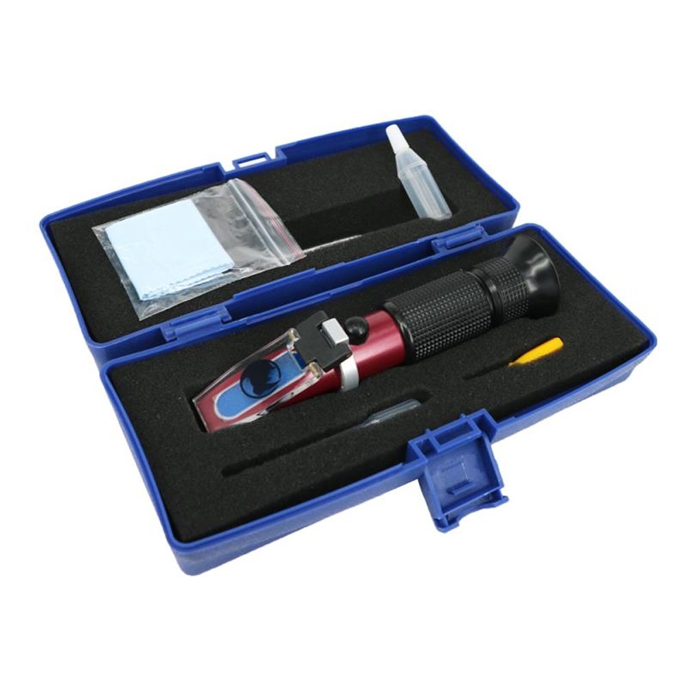 Rhino Clinical Refractometer for Serum Protein (0-12g/dl) & Urine Specific Gravity (1.000-1.050) - Digital Refractive Index 1.3330-1.3600 RI with Automatic Temperature Compensation & Teflon Coating - Ideal for Medical Labs, Veterinary Clinics, and Home Healthcare Use