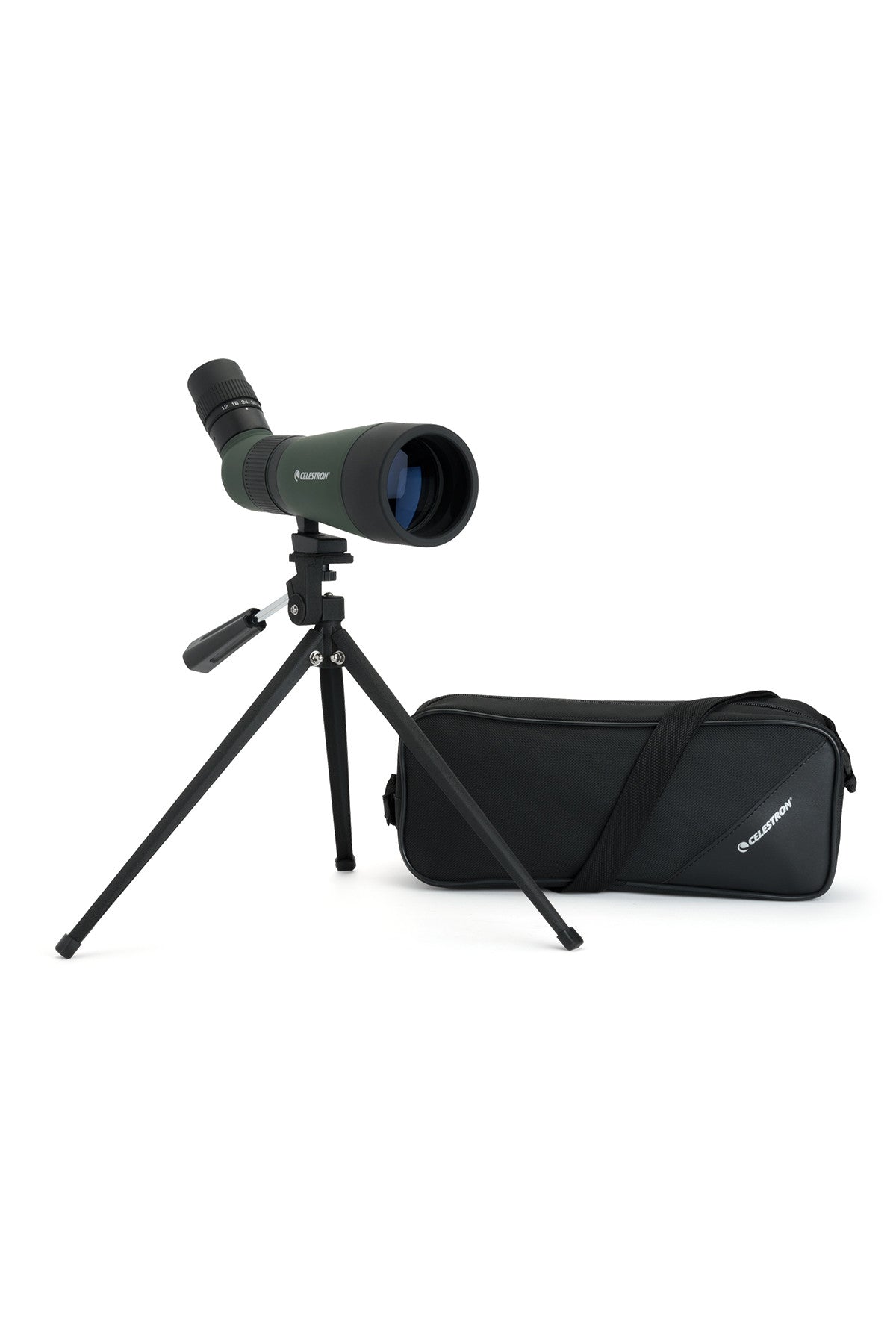 LandScout 12-36x60mm Angled Zoom Spotting Scope with Tabletop Tripod - Compact & Portable for Bird Watching, Hunting, and Outdoor Adventures