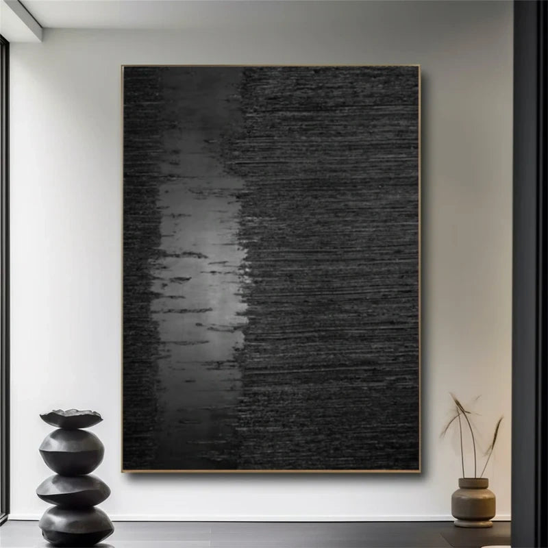 Custom Hand-Painted Canvas Wall Art #MZ024 - Vertical Landscape Painting for Living Room, Bedroom & Office Decor