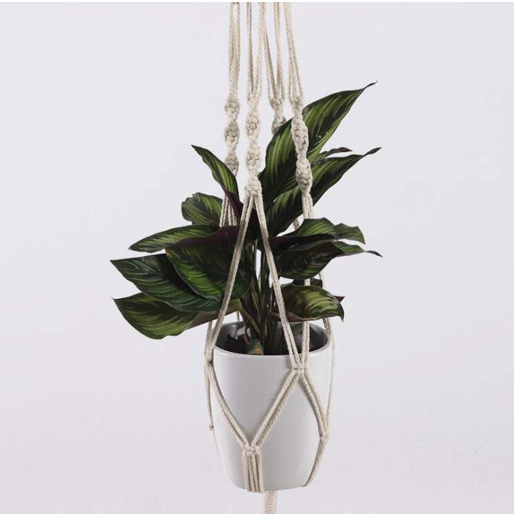 Cabilock 3-Piece Wall Mounted Planter Set - Macrame Hanging Planters for Spider Plants, Indoor Flowers & Houseplants - Short Hanging Pots with Sling Basket (Perfect for Living Room, Bedroom, Balcony & Office Decor)