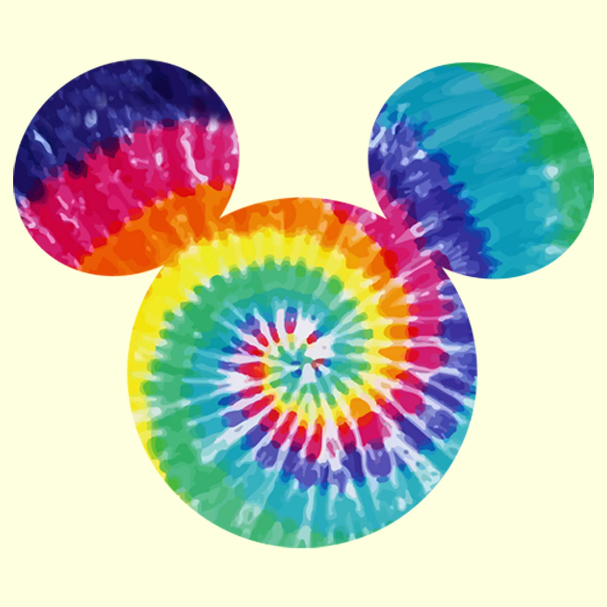 Men's Mickey & Friends Rainbow Tie-Dye Mickey Mouse Logo T-Shirt | Disney Graphic Tee for Casual Wear & Theme Parks