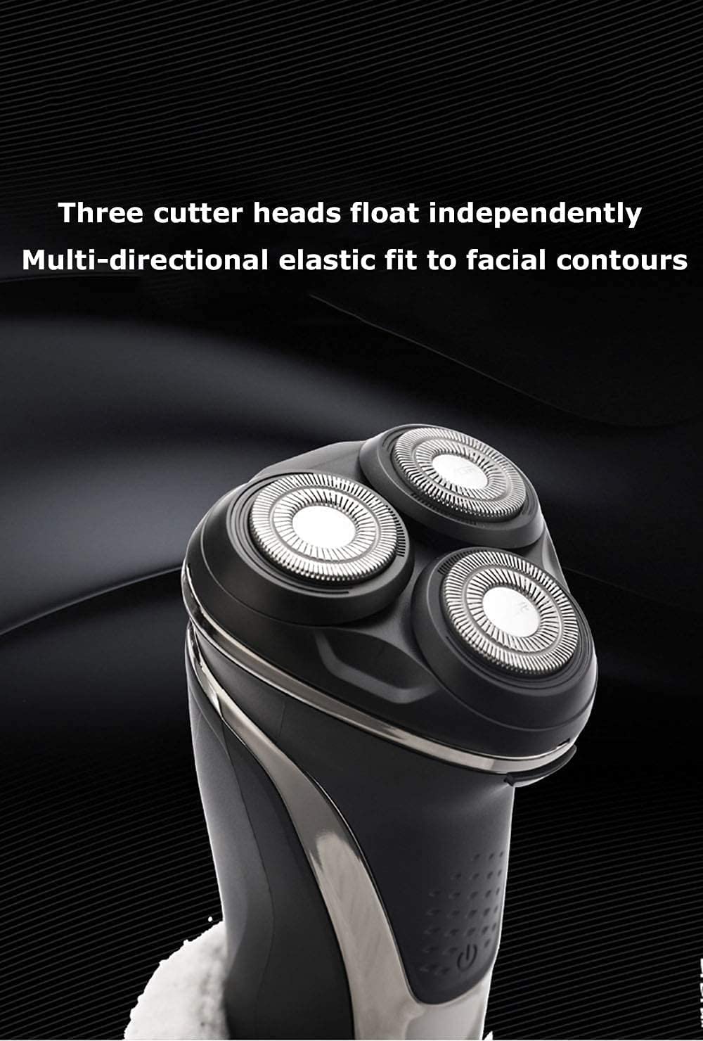 100% Waterproof Electric Shaver for Men - Wet & Dry Rotary Shaving Razor with Pop-up Trimmer | Powerful Motor, Low Noise | Perfect for Travel, Gym & Daily Grooming