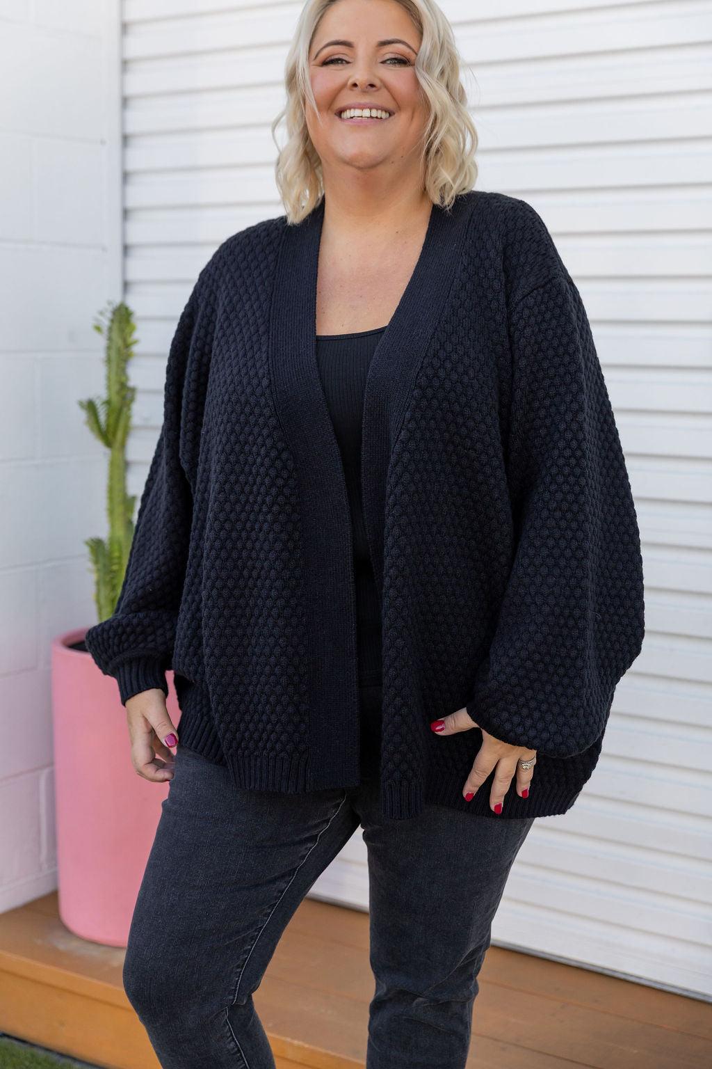Marbelle Black Knit Cardigan for Women - Cozy Lightweight Sweater for Fall & Winter - Perfect for Office, Travel & Casual Outfits