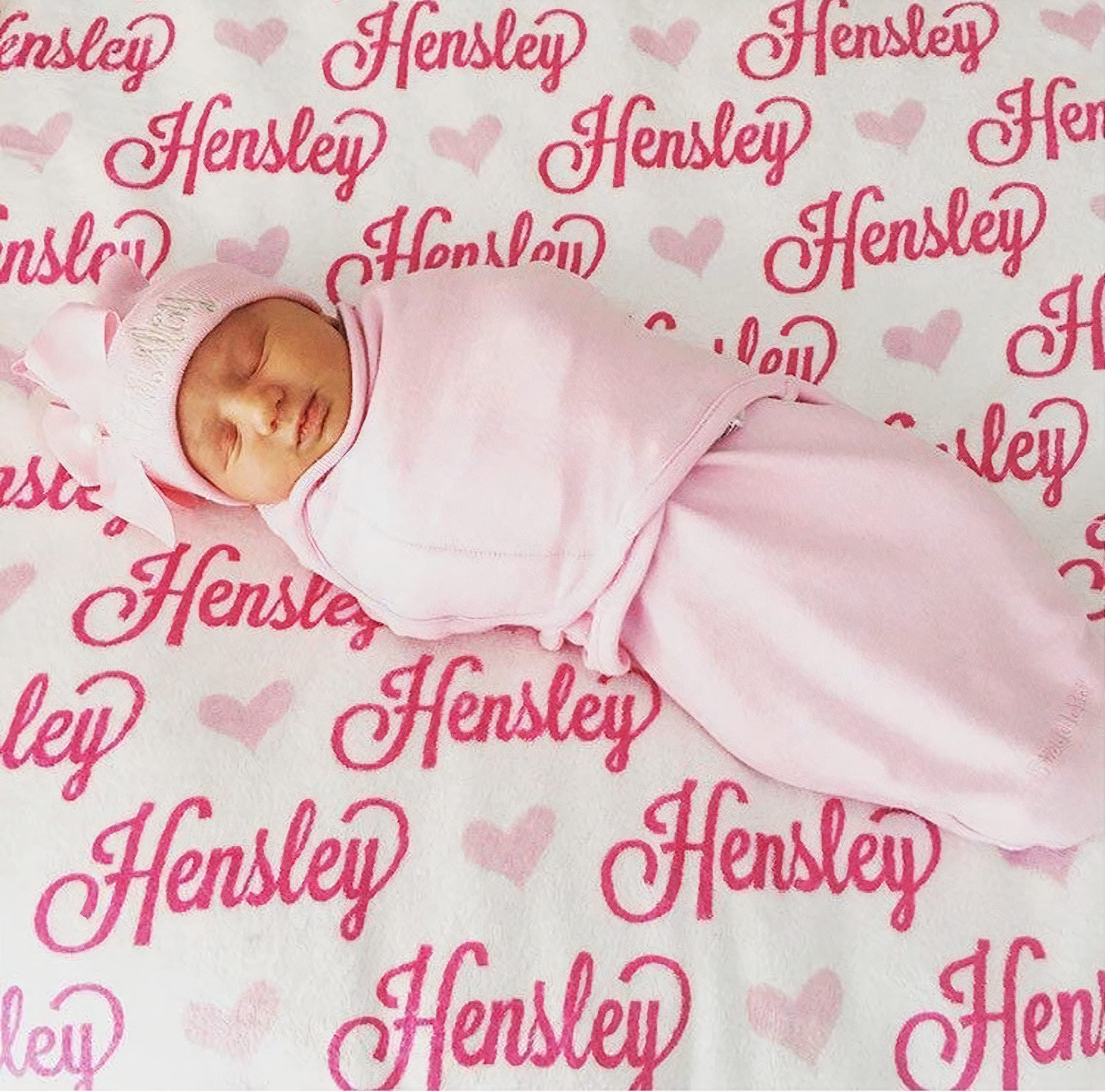 Personalized Baby Blanket with Name - Newborn Gift for Boys & Girls - Nursery & Travel Use