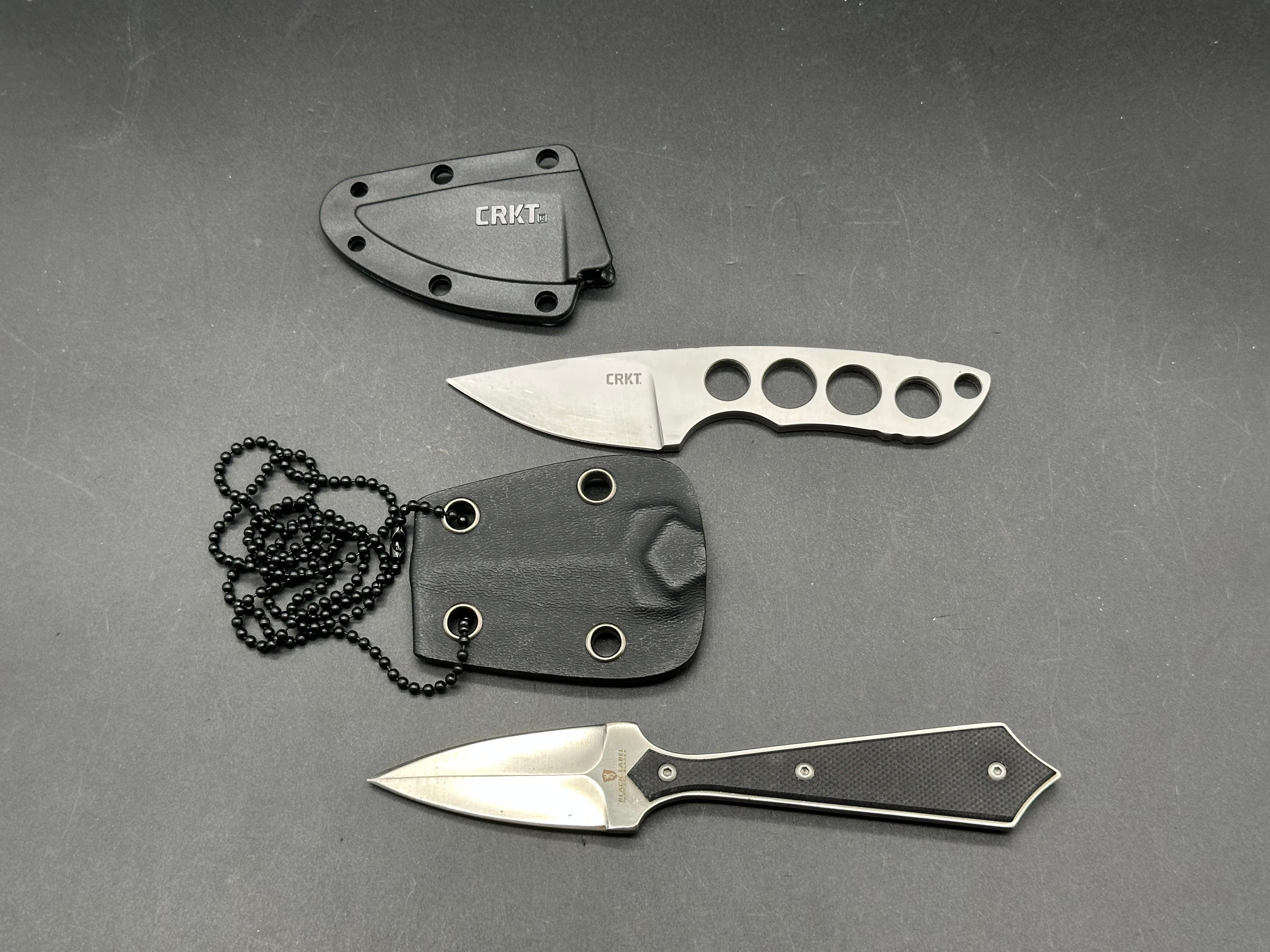 CRKT Bita & Browning Tracer Neck Knives Set - 2 Pack Tactical Folding Knives for Outdoor Survival, Hunting, Camping & EDC (Everyday Carry)