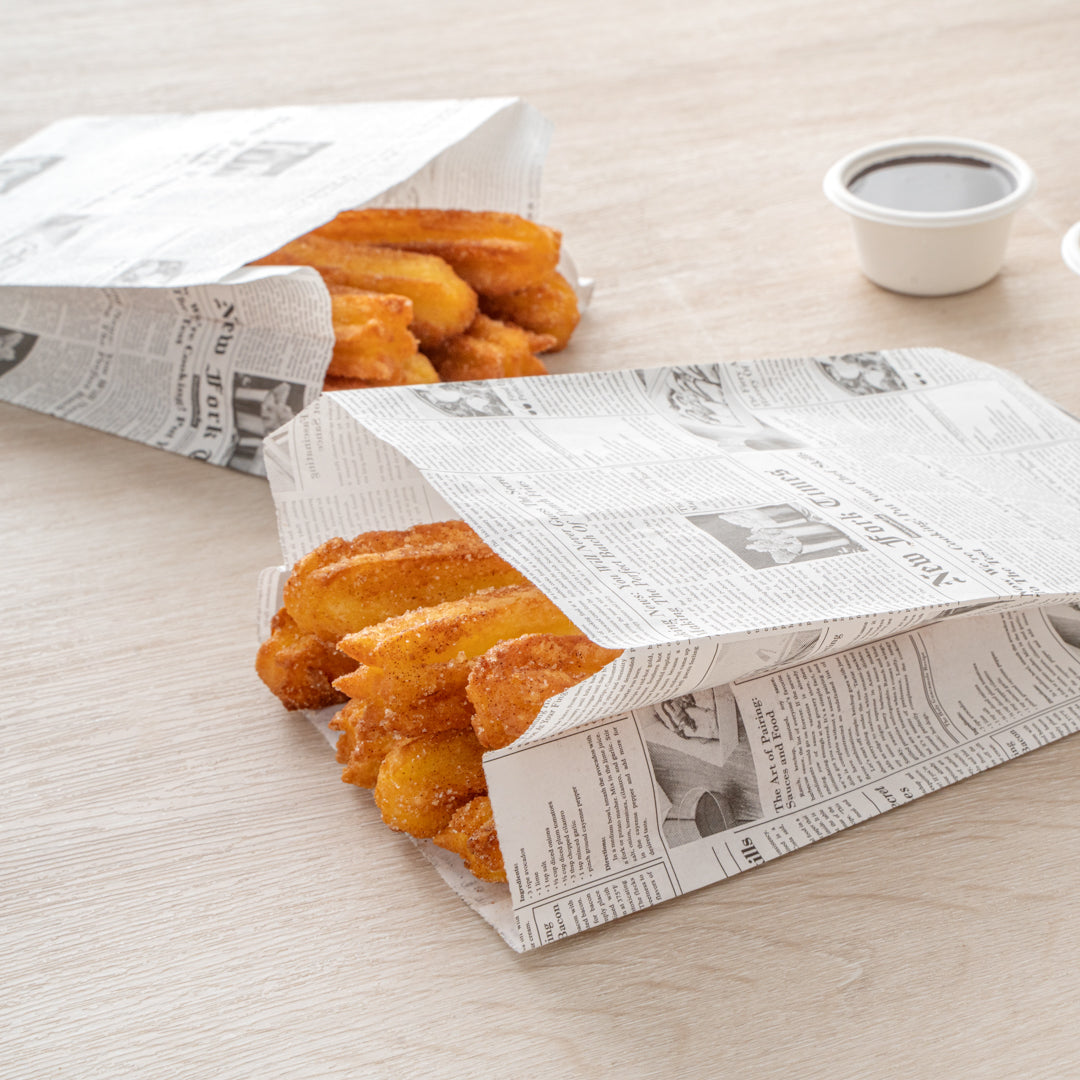 Eco-Friendly Newsprint Paper French Fry Bags | 5