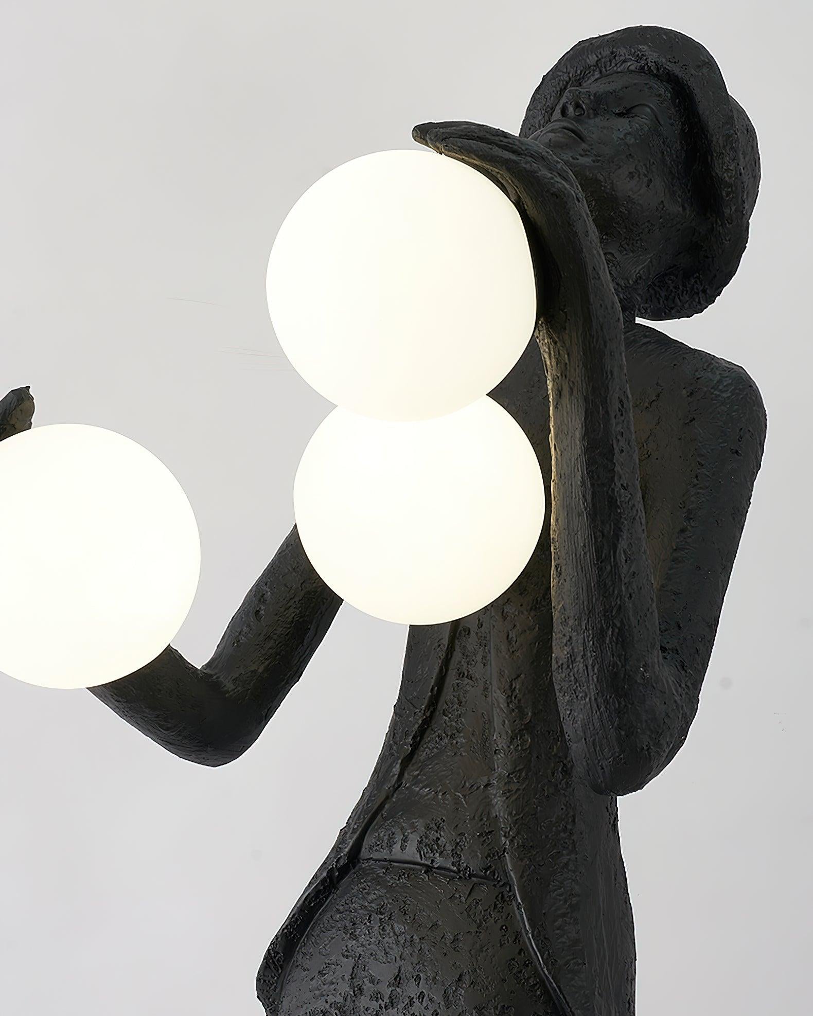 Modern Gentleman Sculpture Floor Lamp - Elegant LED Standing Light for Living Room, Bedroom & Office Decor - Perfect for Reading, Relaxing & Ambient Lighting