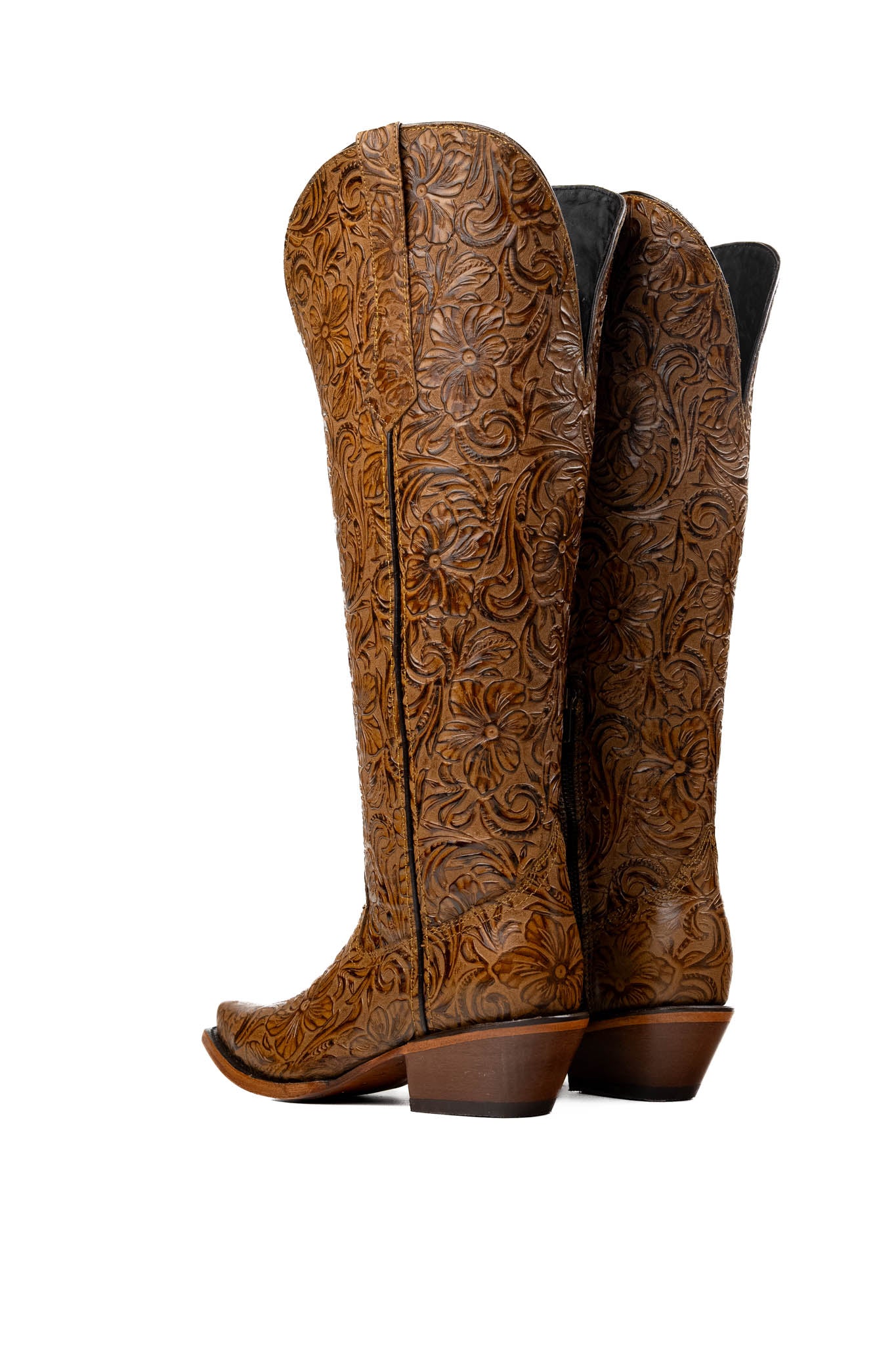 Nancy Women's Tall Wide Calf Snip Toe Cowgirl Boots - Western Riding Boots for Country Dancing, Rodeo & Everyday Wear
