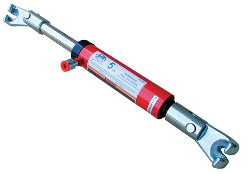 ATD Tools 5802 5 Ton Capacity Pull Cylinder with Hooks - Heavy Duty Hydraulic Ram for Automotive Repair, Construction & Industrial Applications