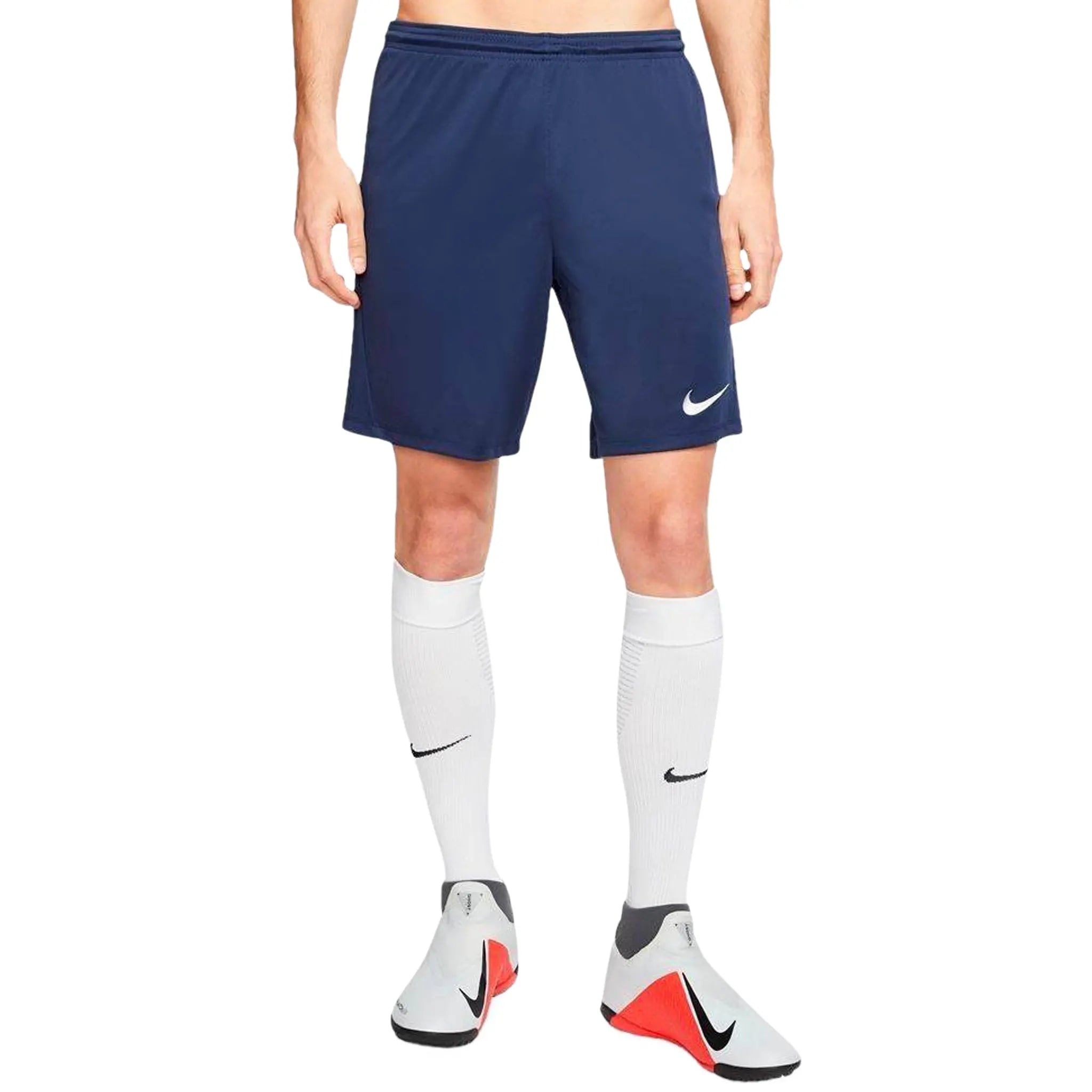 Nike Dri-FIT Park III Running Shorts for Men - Breathable Athletic Shorts with Pockets, Midnight Navy/White - Perfect for Gym, Jogging & Outdoor Sports