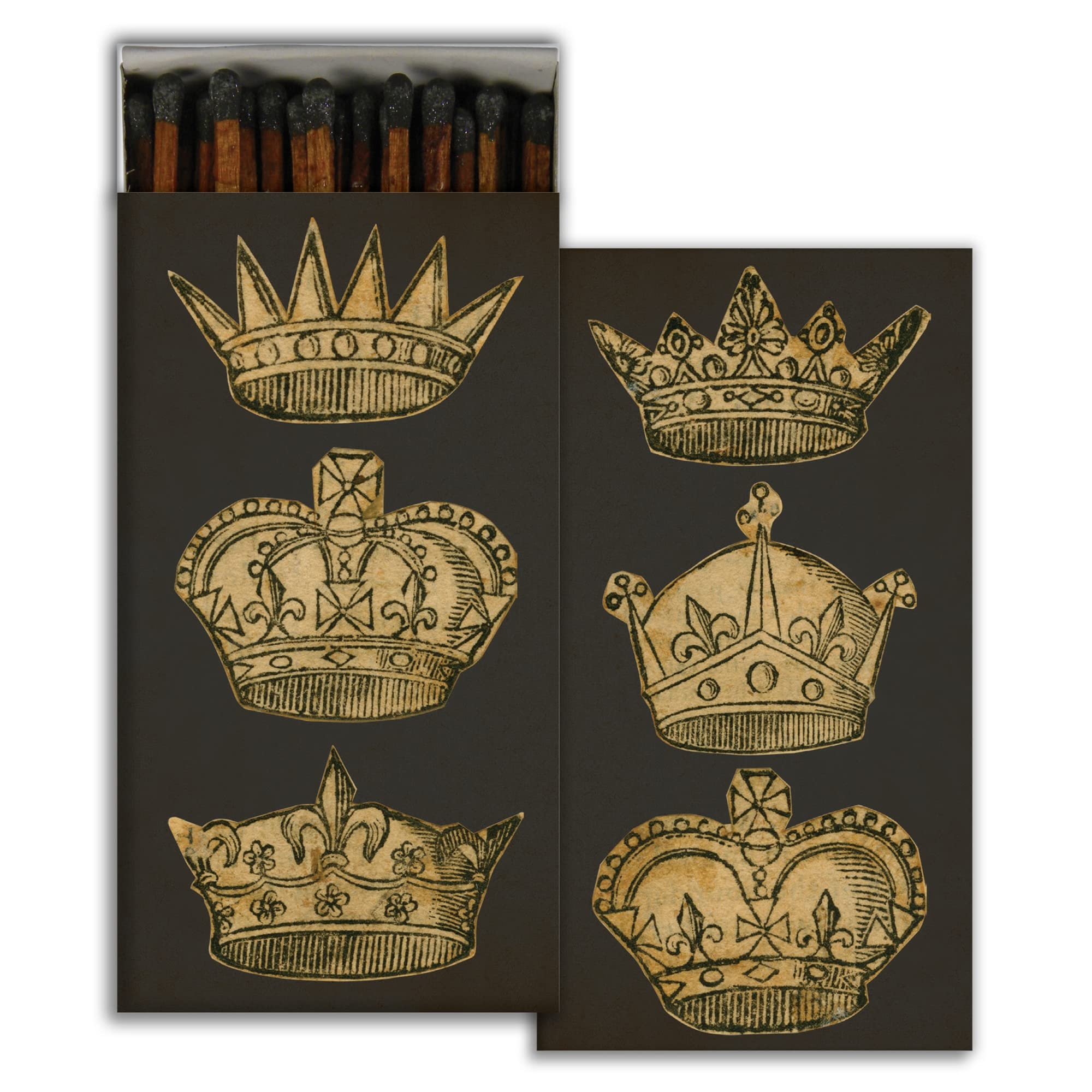 Premium Decorative Matchbox with Wooden Matches - Ideal for Lighting Candles, Fireplaces, Grills & Outdoor Camping | Elegant Green Gift Box | Perfect for Weddings, Parties & Home Decor