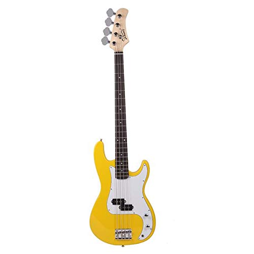 Premium GP Bass Guitar Strap with Stereo Cable & Wrench Tool - Comfortable Padded Shoulder Support for Musicians - Perfect for Live Performances, Studio Sessions & Music Practice (Yellow) - Fast 3-7 Day US Shipping
