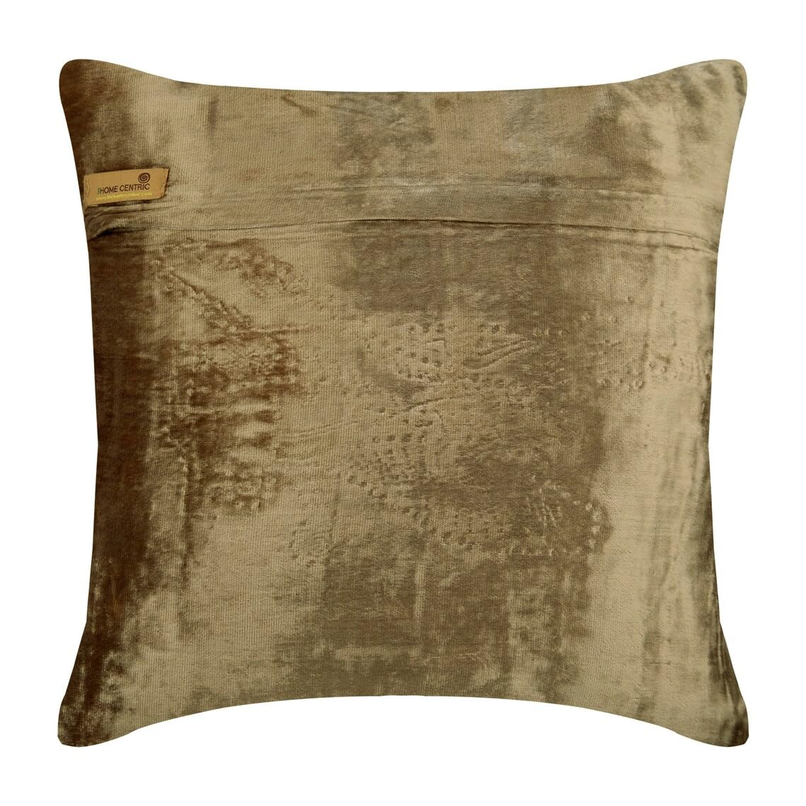 16x16 Inch Velvet Striped Throw Pillow Cover with Zipper - Beige Modern Designer Cushion Case for Sofa, Bed & Home Decor - Easter Gift Idea - City of Silver Collection