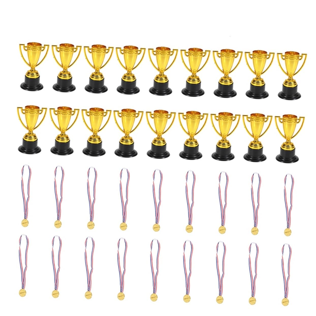 INOOMP 72 Pcs Early Learning Trophies - Bulk Mini Toy Awards for Kids Classroom Rewards, Party Favors & Motivational Prizes | Perfect for School Events, Birthday Parties & Achievement Celebrations