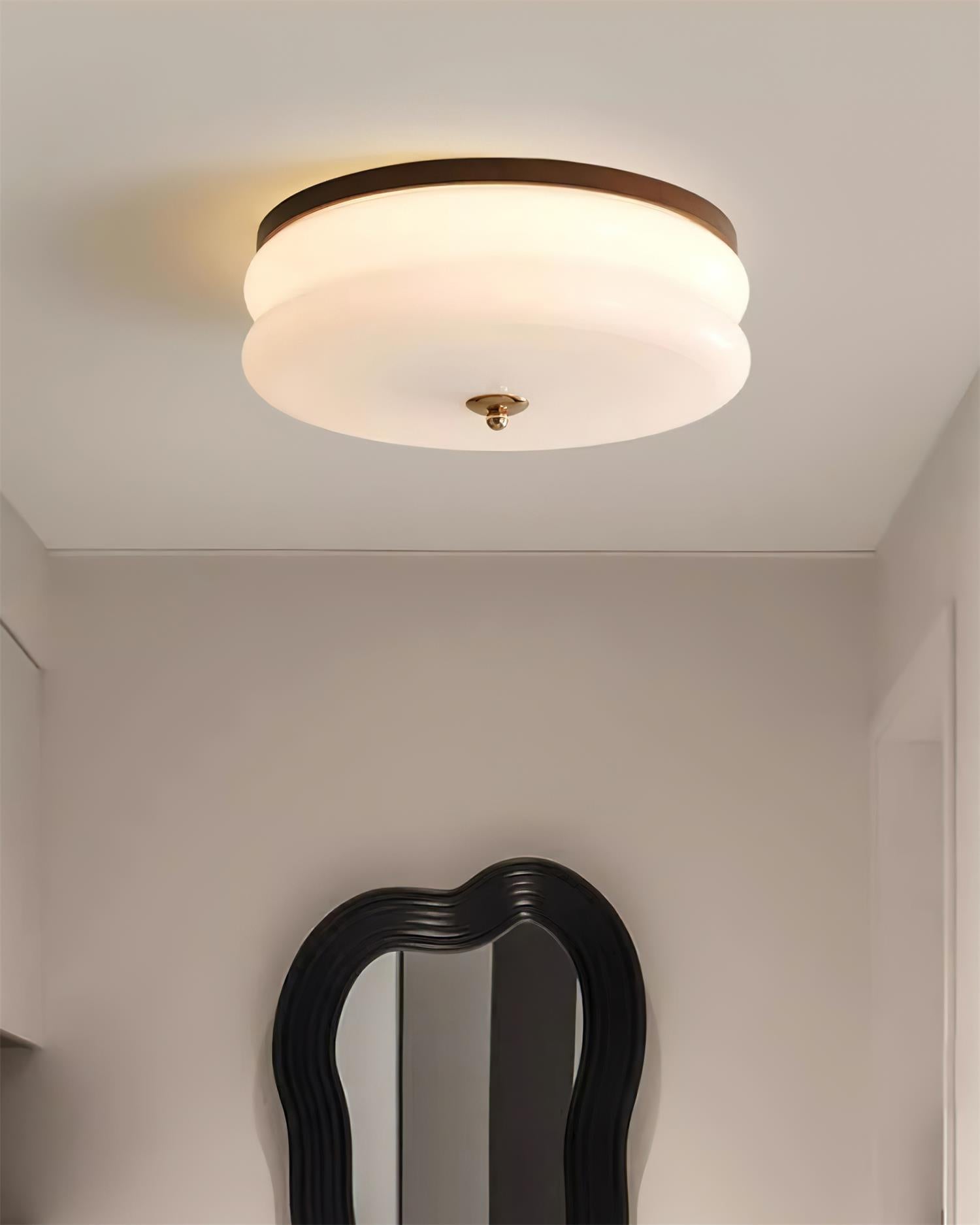 Modern Rowen Ceiling Light Fixture - Elegant LED Flush Mount Lighting for Bedroom, Living Room & Kitchen - Energy Saving Indoor Home Decor (Warm White)