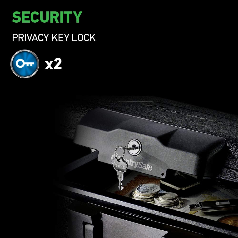 SentrySafe Fireproof Money Safe with Key Lock + Fire Water Resistant Document Bag - Secure Cash, Valuables & Important Papers at Home or Office