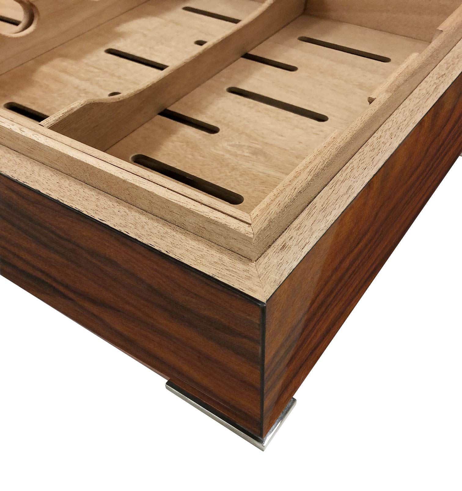 Premium Brazilian Rosewood Cigar Humidor with Twin Trays - 250 Cigar Capacity | Handcrafted Wood Finish | Perfect for Home, Office & Gifting | Prestige Import Group