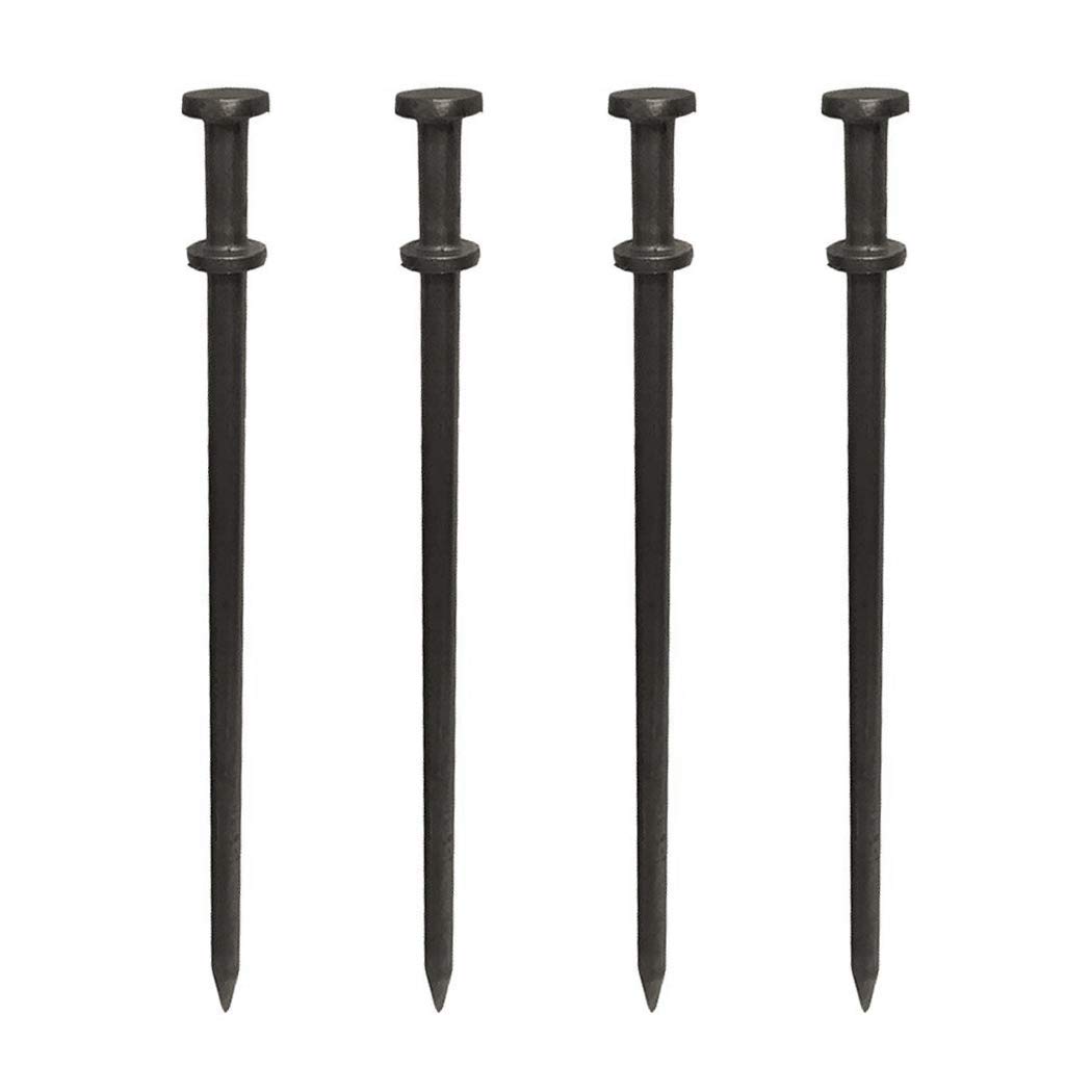 Heavy Duty Double Head Steel Tent Stakes - 30 Inch Commercial Ground Anchors for Inflatables, Party Tents & Camping Shelters (4-Pack) - Perfect for Outdoor Events, Beach Setups & Windy Conditions