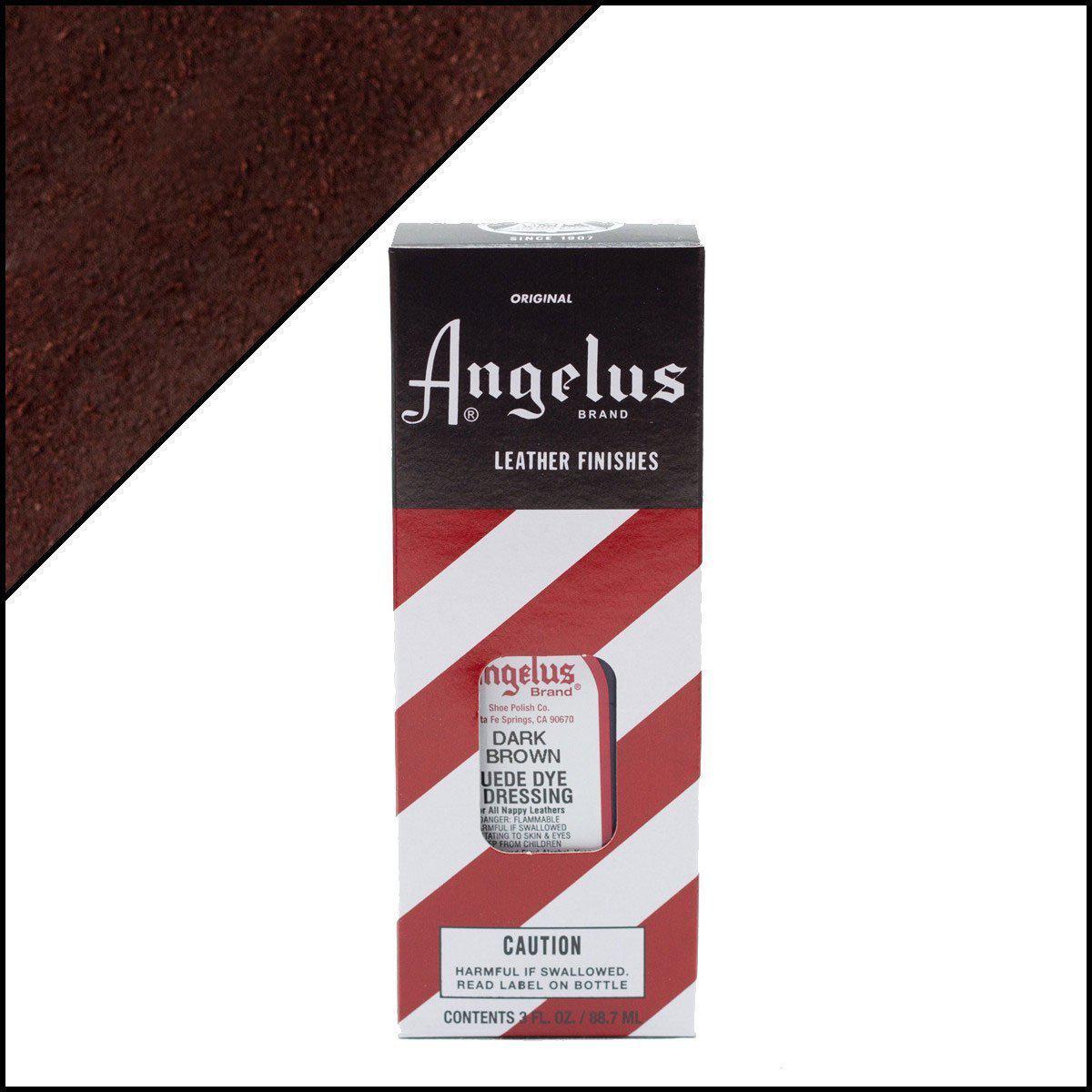 Angelus Dark Brown Suede Dye for Shoes & Leather - Professional Color Restoration & Customization for Boots, Bags & Accessories