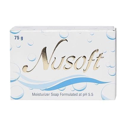 Nusoft Moisturizing Soap Bar - Hydrating & Gentle Cleansing for Dry Skin (Pack of 3, 75g Each) | Ideal for Daily Face & Body Wash, Sensitive Skin Care