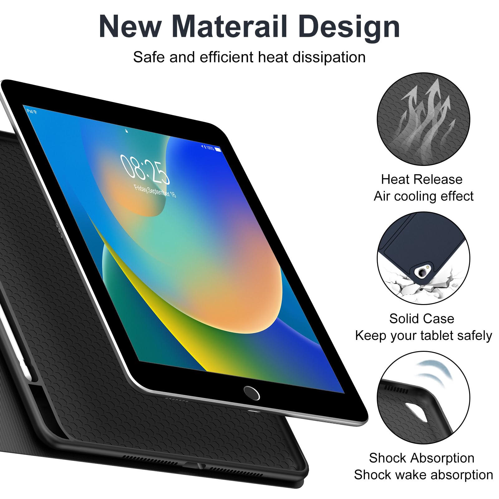 BORIYUAN Backlit Detachable Keyboard Case for iPad 9th/8th/7th Gen 10.2