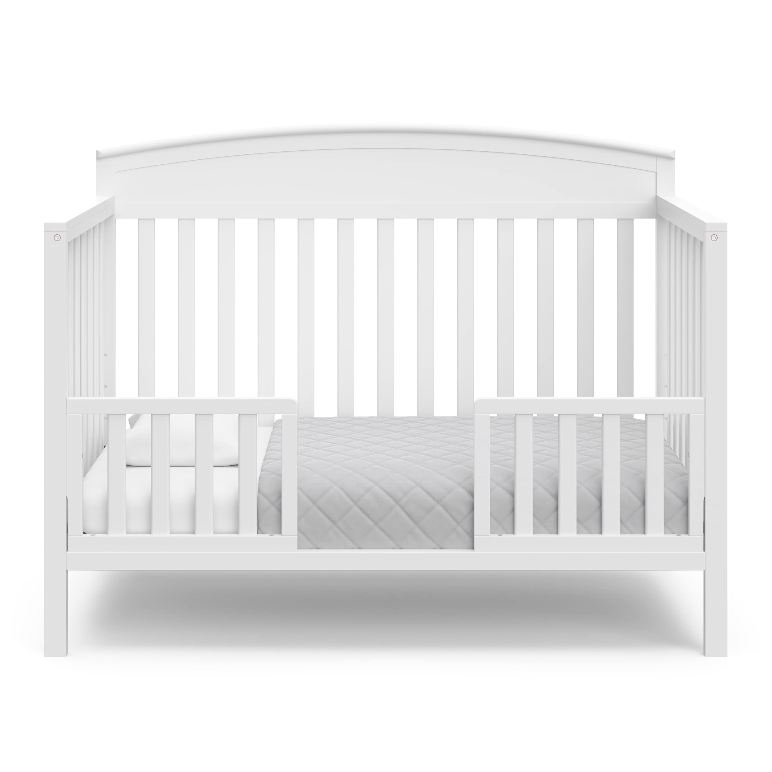 Graco Benton 5-in-1 Convertible Baby Crib to Toddler Bed - GREENGUARD Gold Certified White Nursery Furniture | Converts to Daybed & Full-Size Bed | Fits Standard Crib Mattress | Perfect for Nursery, Kids Room & Guest Bedroom