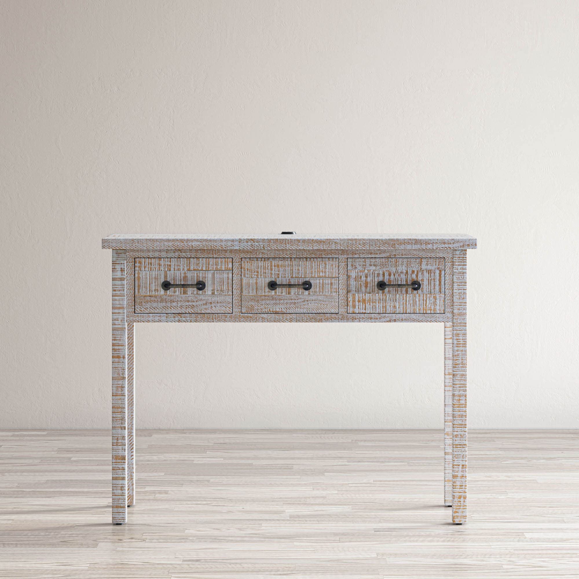 Jofran North Coast Washed Finish USB Charging Console Table - Modern Entryway Table with Built-in USB Ports for Convenient Charging | Perfect for Living Room, Hallway or Bedroom Furniture