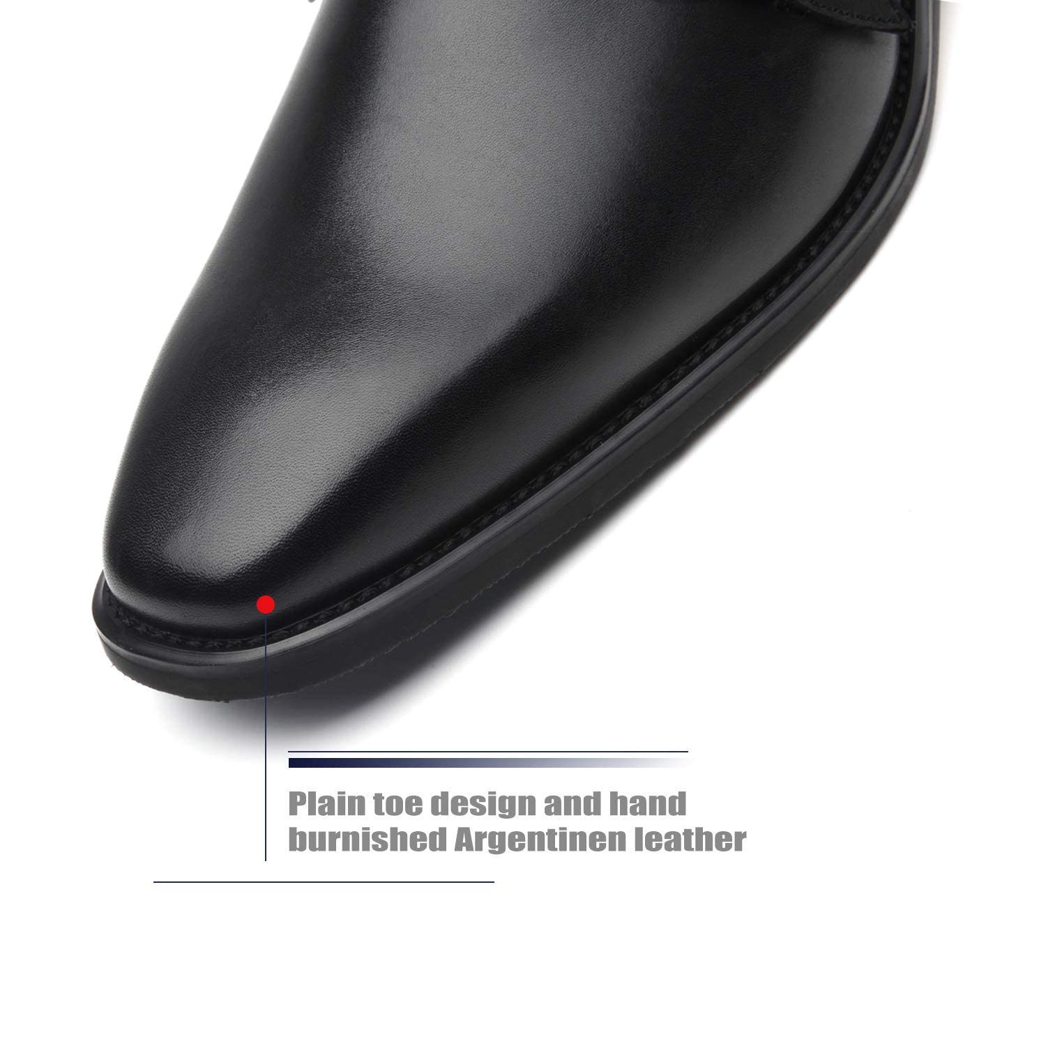 **Men's Classic Oxford Dress Shoes - Lace Up Plain Toe Formal Leather Shoes for Business, Wedding & Office Wear**