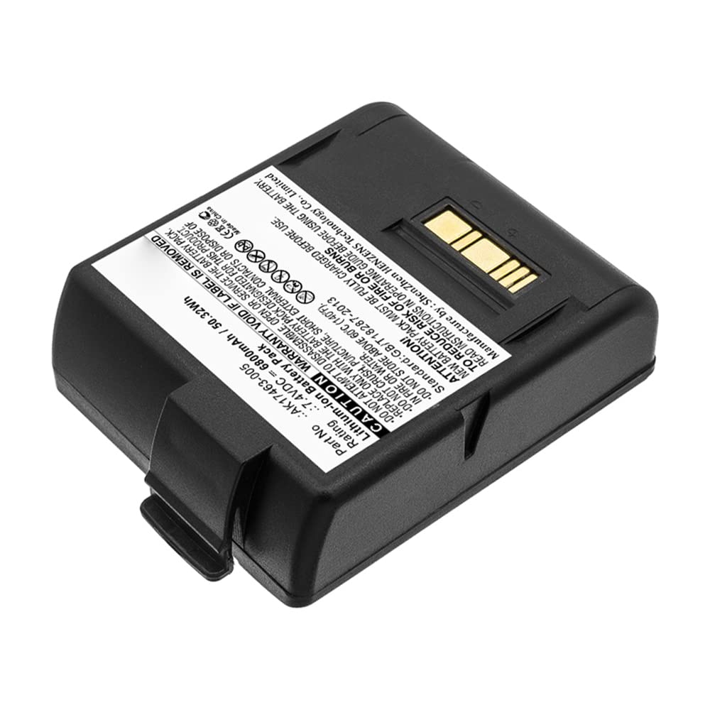 Synergy Digital Printer Battery - Compatible with Zebra AK17463-005 Printer Battery (Li-ion, 7.4V, 6800mAh) | High Capacity Replacement Battery for Zebra Printers | Perfect for Warehouse, Retail & Logistics Label Printing